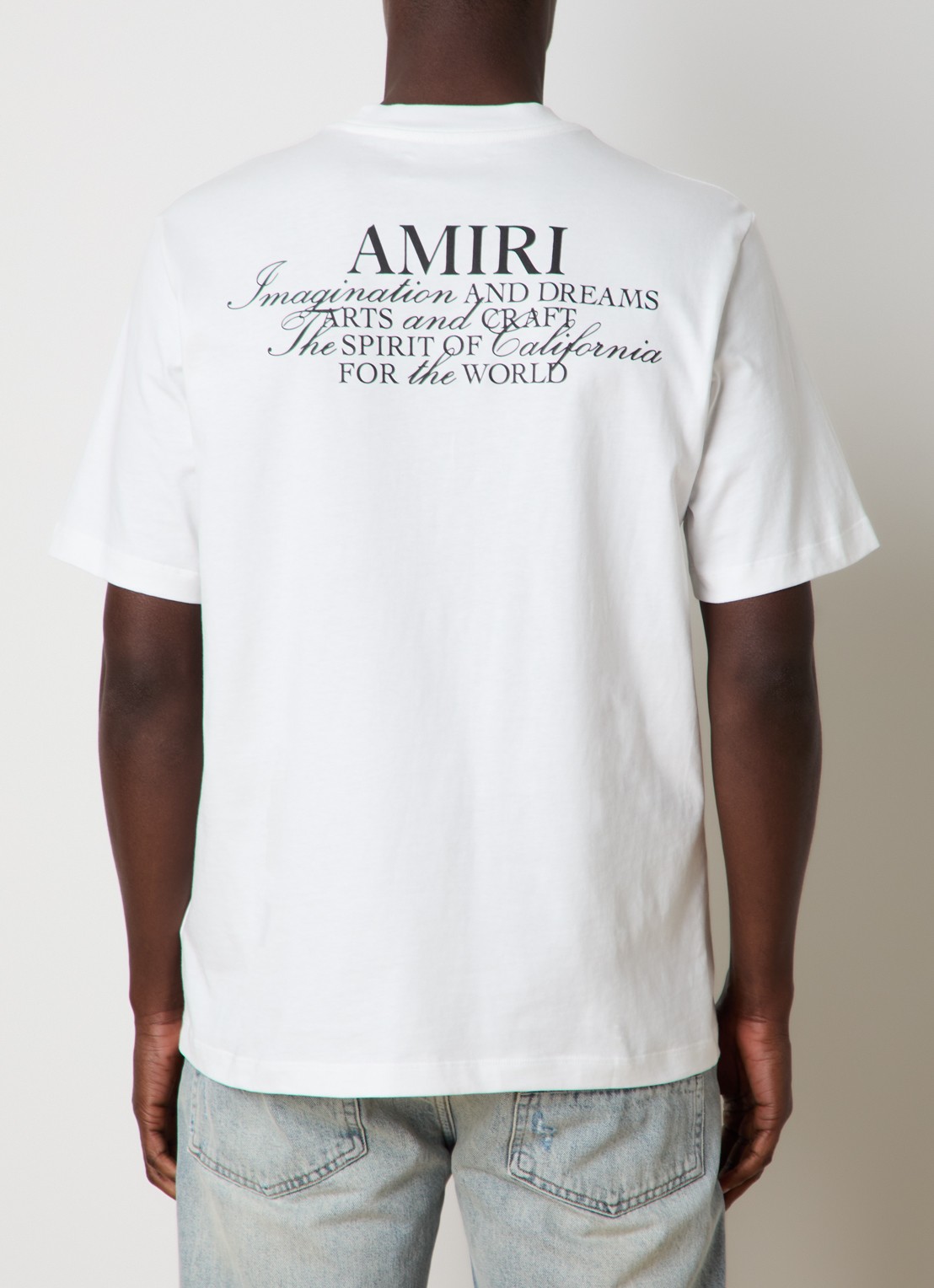 AMIRI Spirit T-shirt met logo- en backprint - detail 4 gebroken wit