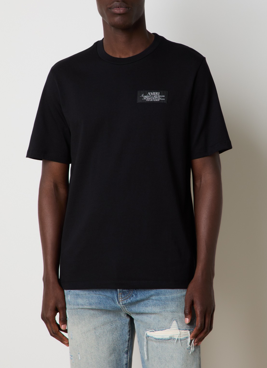 AMIRI Spirit T-shirt met logo- en backprint - achterkant zwart