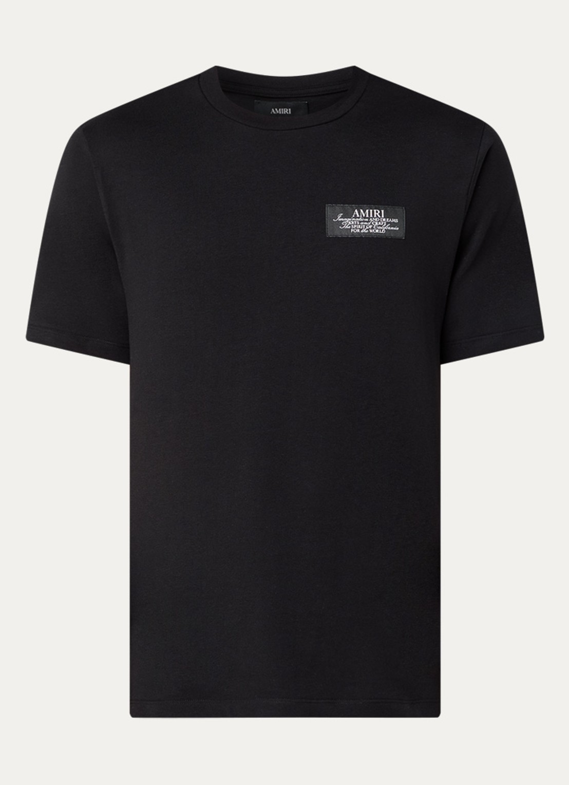 AMIRI Spirit T-shirt met logo- en backprint - voorkant 4 zwart