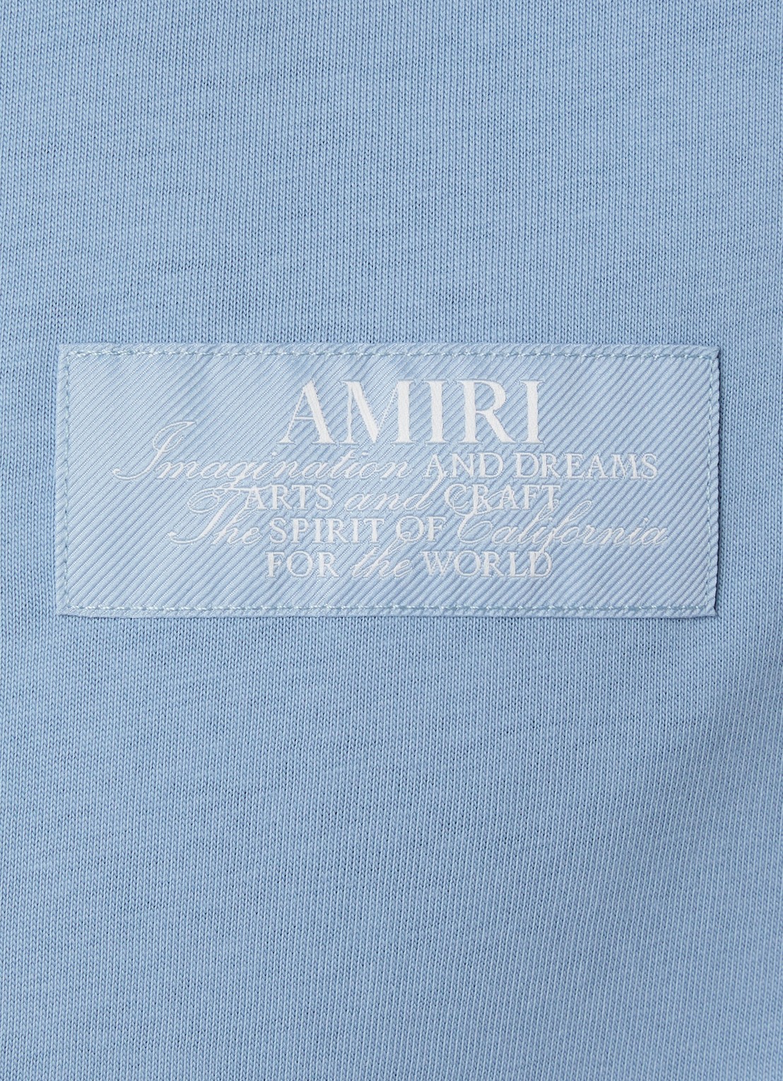 AMIRI Spirit T-shirt met logo- en backprint - detail 5 lichtblauw