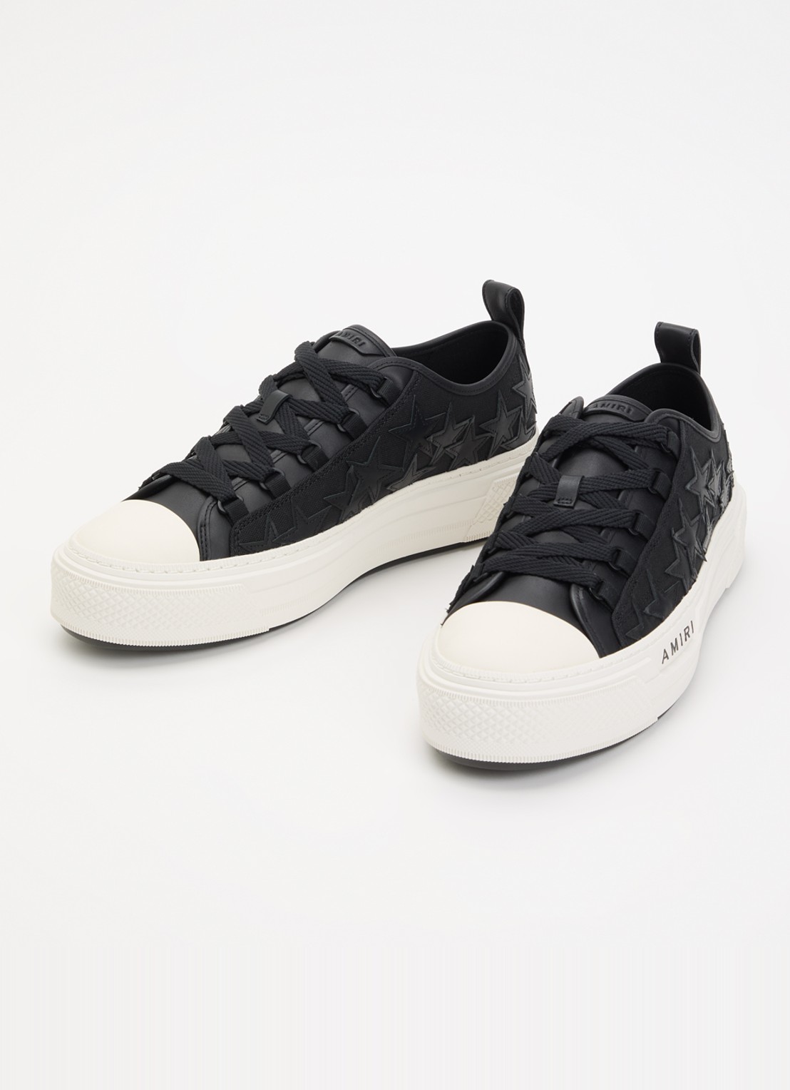 AMIRI Stars Court Low sneaker van canvas met details van leer - detail 2 zwart
