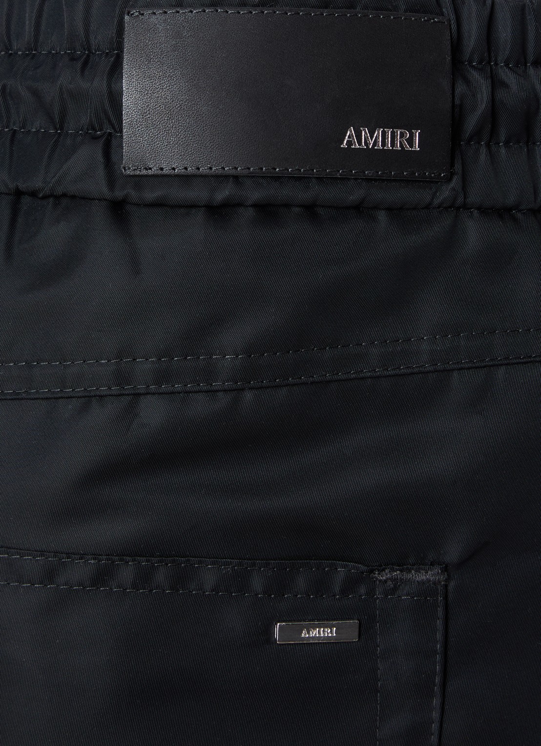 AMIRI Straight fit korte broek met logoprint - detail 2 zwart
