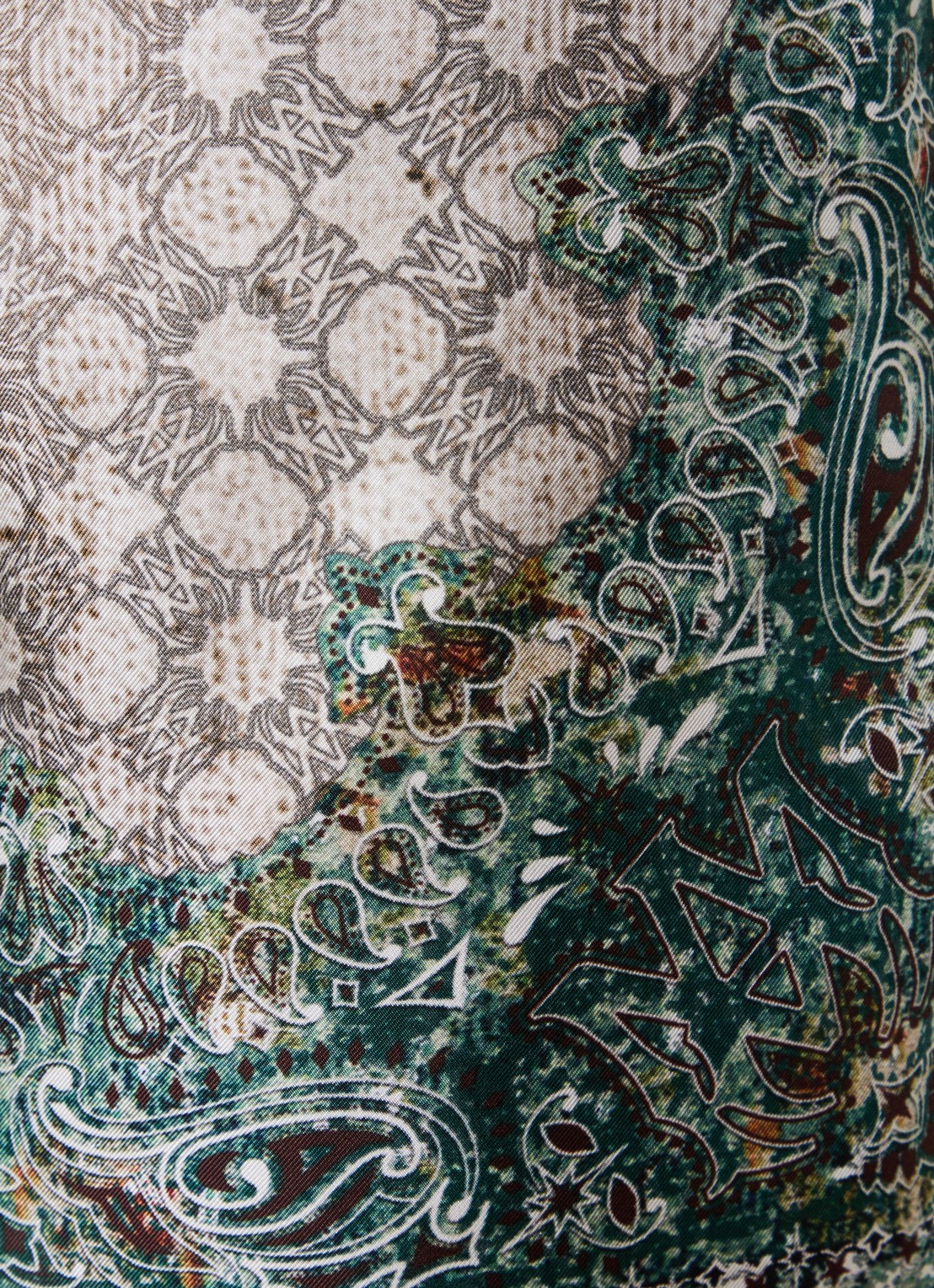 AMIRI Straight fit korte broek van zijde met print - detail 5 groen