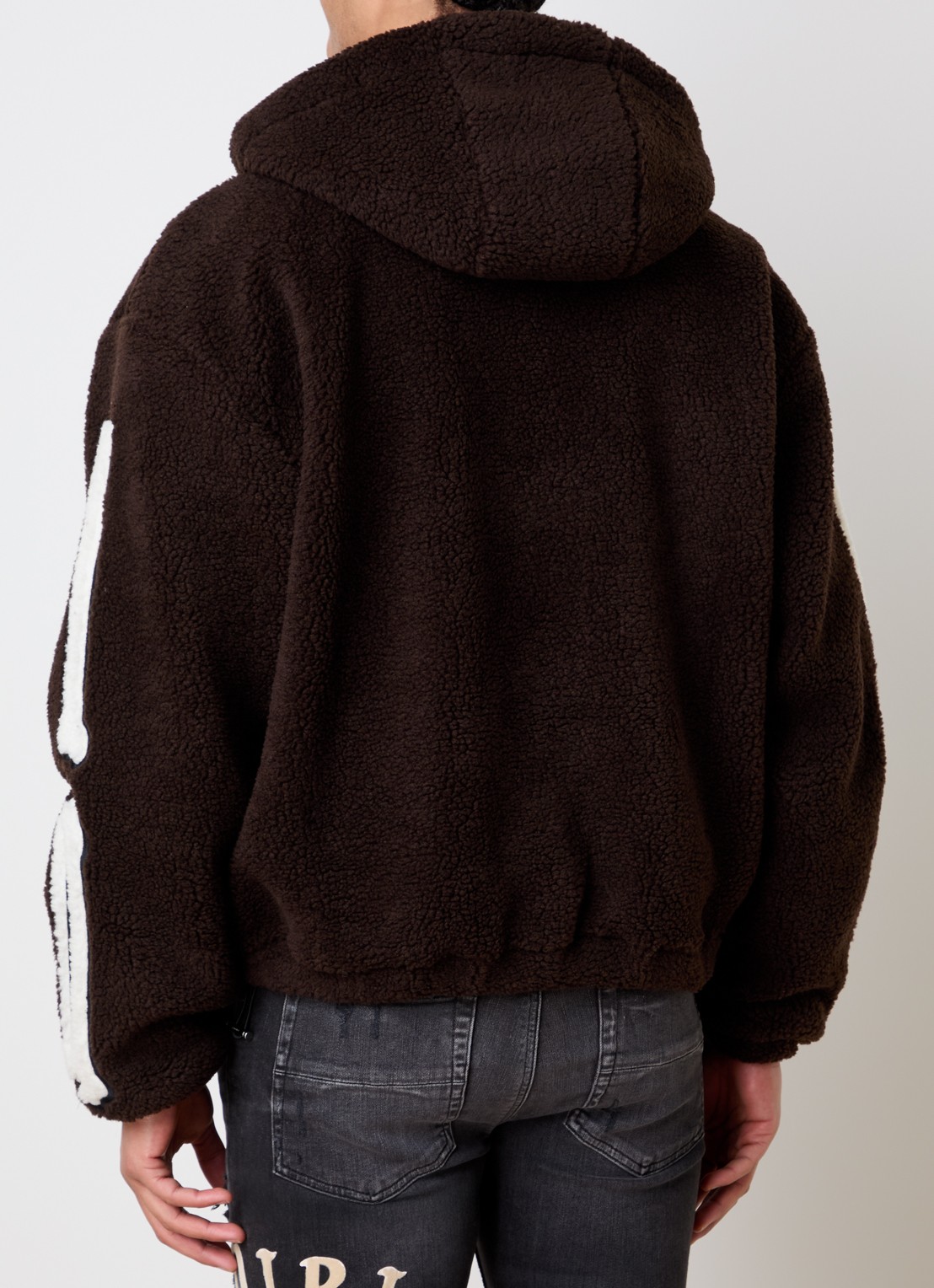 AMIRI Sweatvest met logo en steekzakken - achterkant donkerbruin