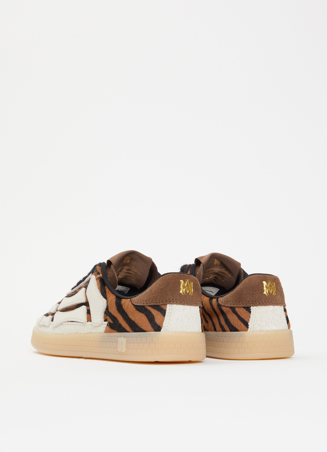 AMIRI Zebra Pacific Bones sneaker van leer met suède details - achterkant 5 bruin