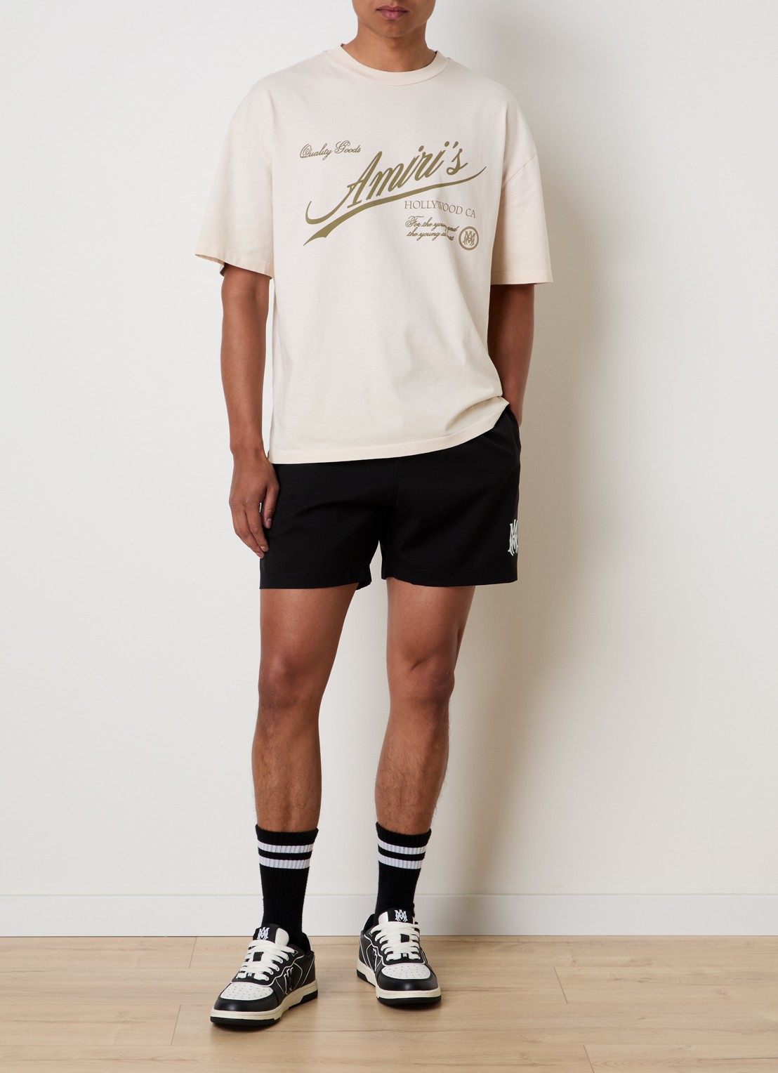AMIRI Zwemshorts met steekzakken - voorkant 4 zwart