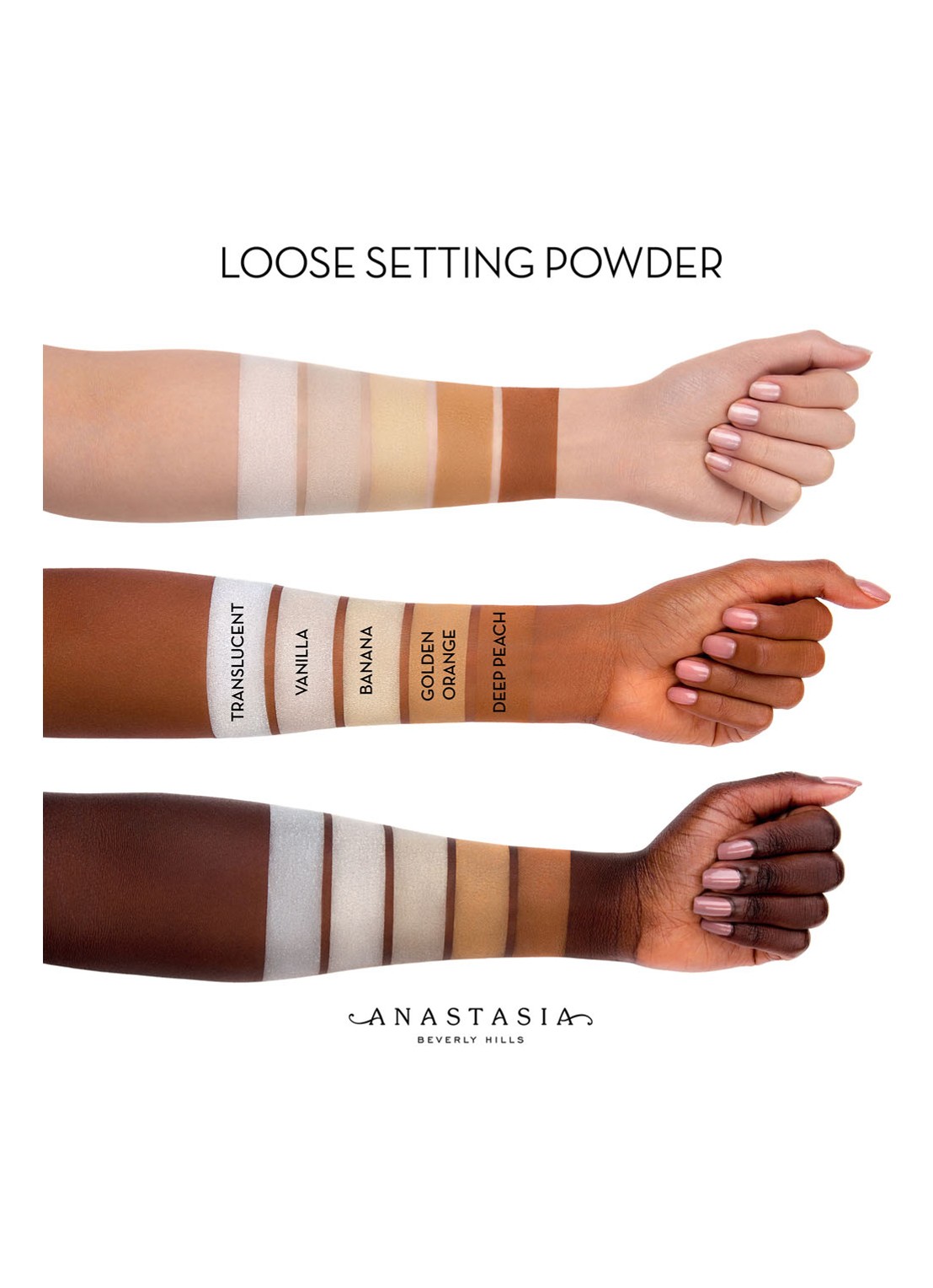 Anastasia Beverly Hills Loose setting powder - losse poeder - detail 5 vanilla