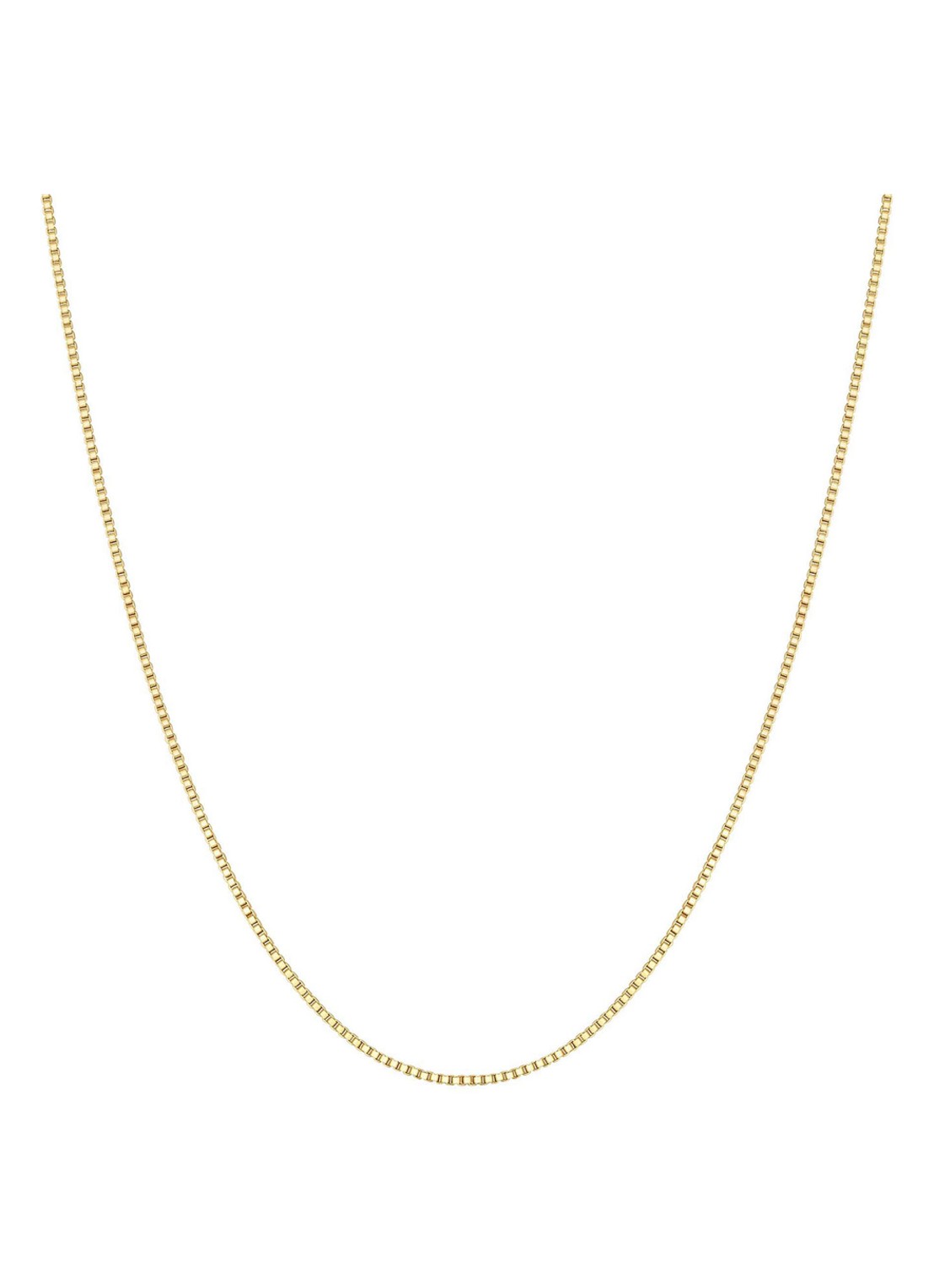 Ania Haie Box Chain ketting S verguld - voorkant goud