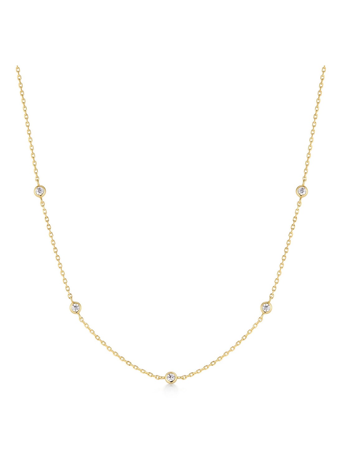 Ania Haie Classic Station ketting S  - voorkant goud