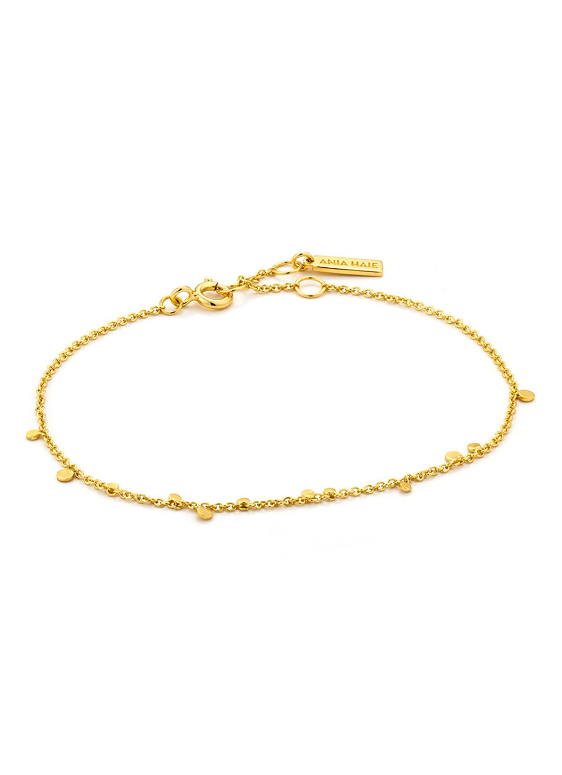Ania Haie Geometry Mixed Discs armband verguld - voorkant 2 goud