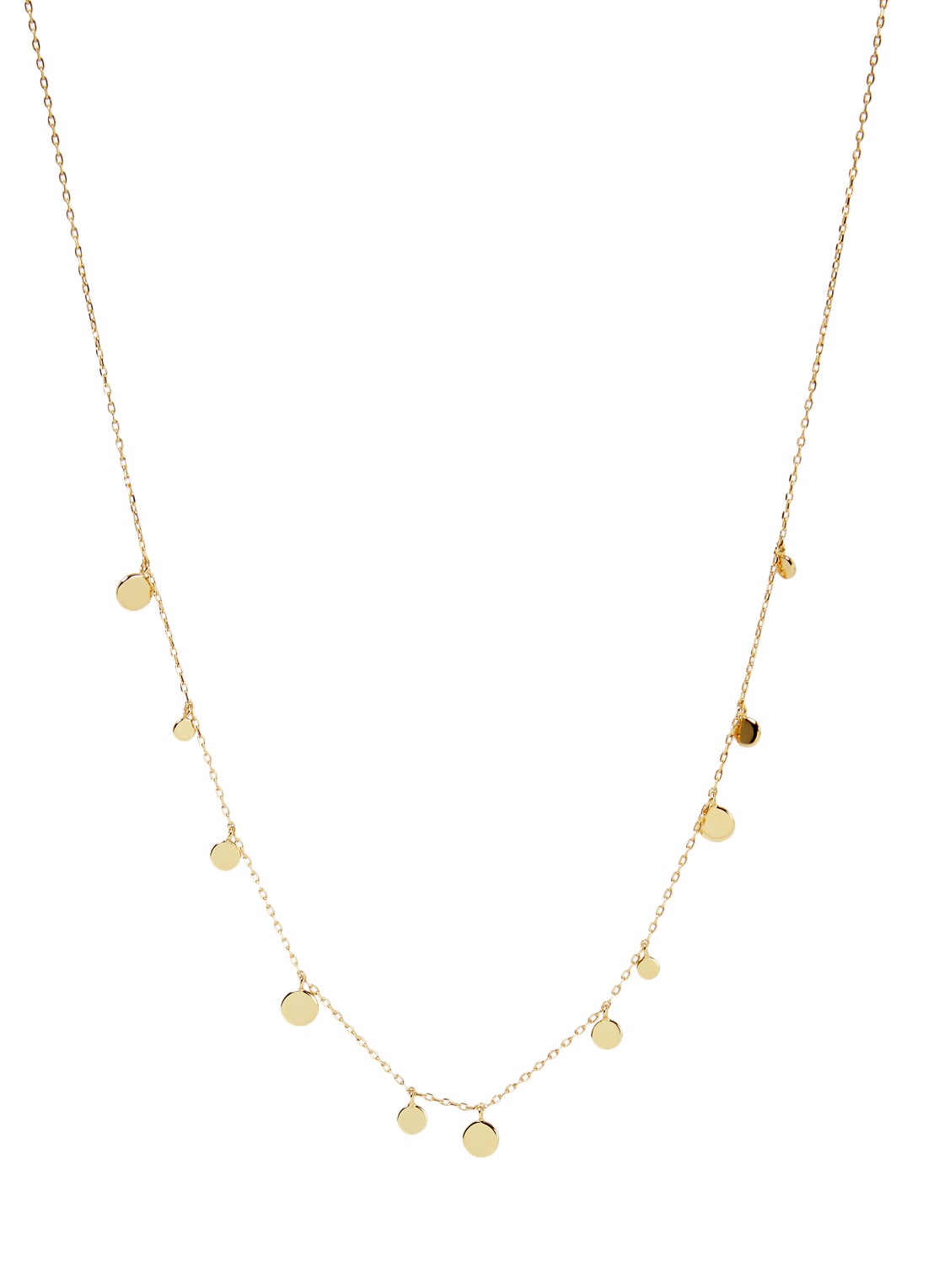 Ania Haie Geometry Mixed Discs ketting van zilver - voorkant 4 goud