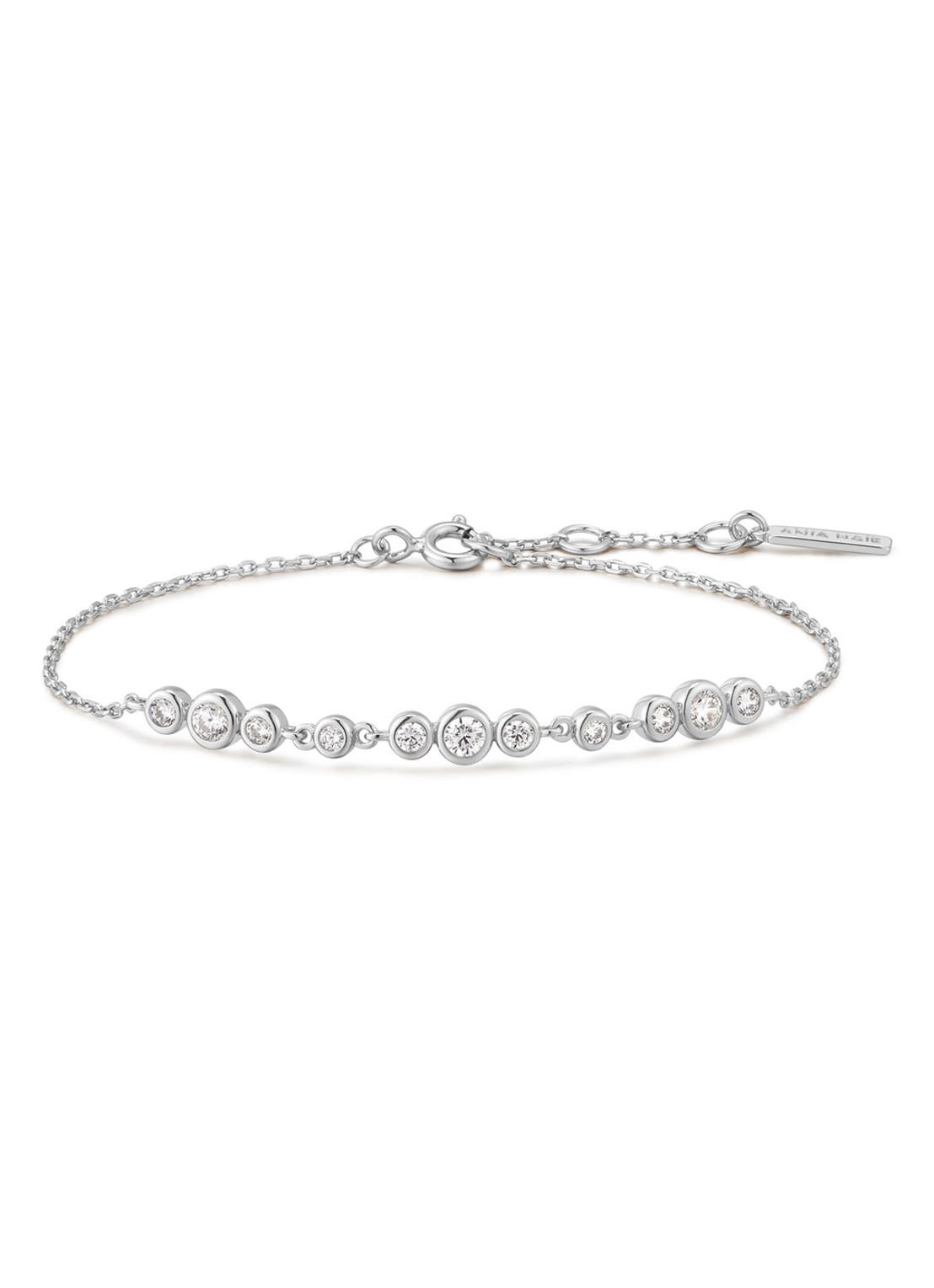 Ania Haie Graduated Trios armband van zilver - voorkant zilver