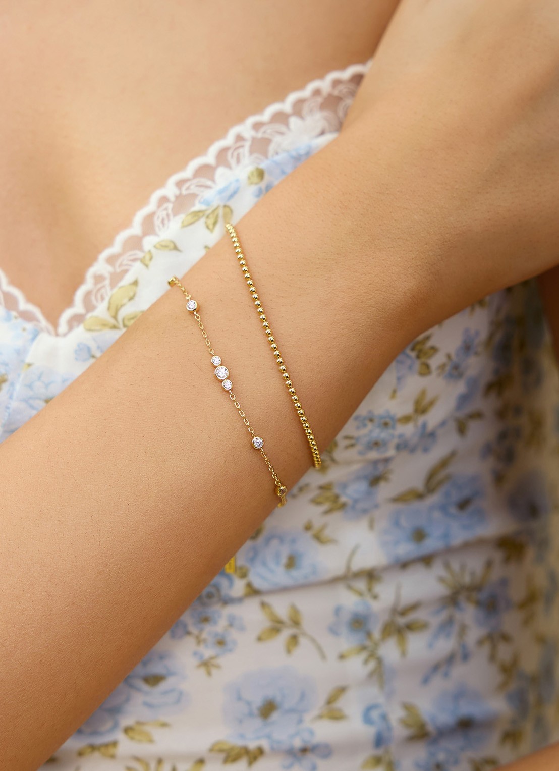 Ania Haie Miss Dainty armband verguld - voorkant 2 goud