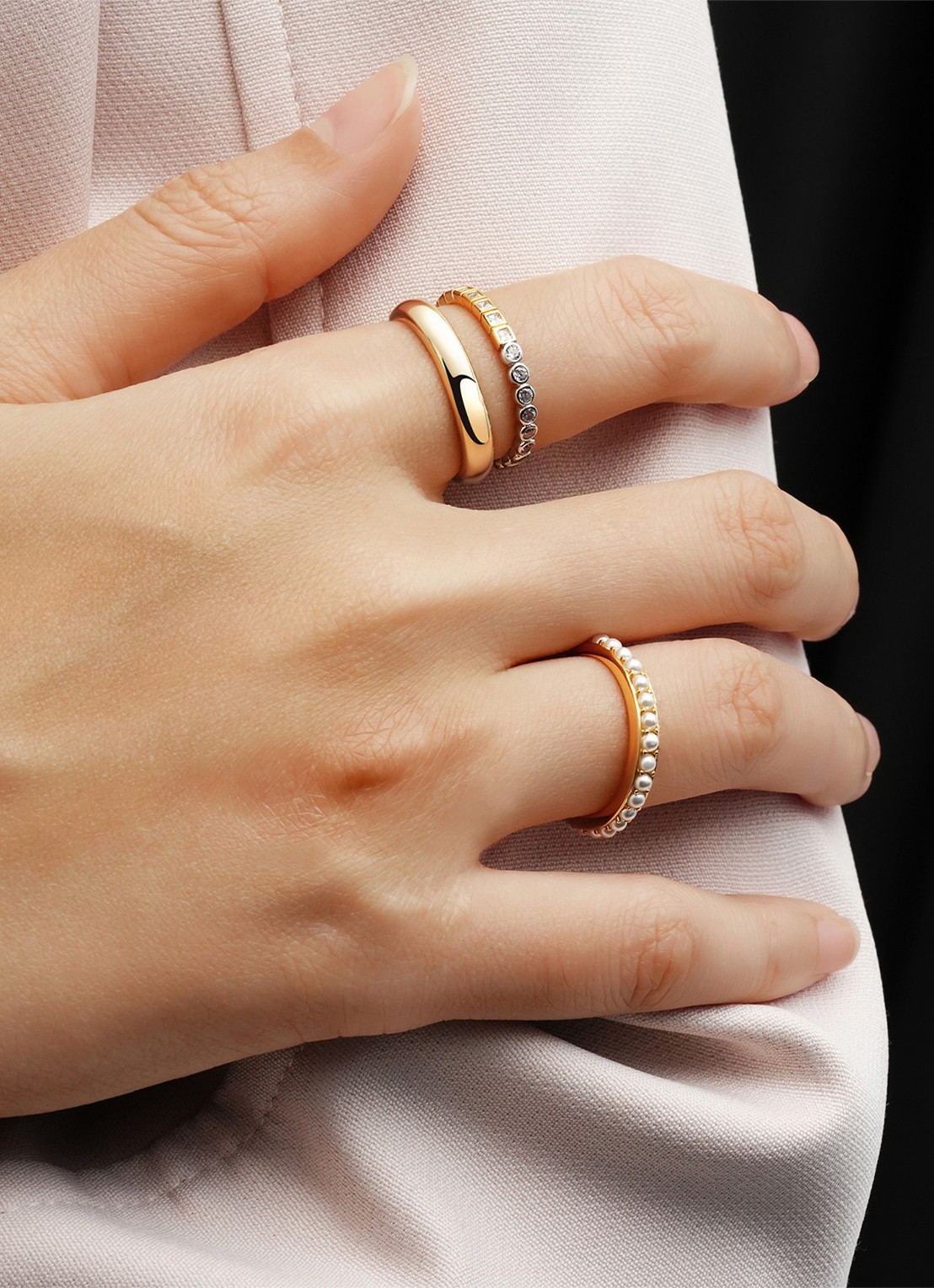 Ania Haie Square Circle Bezel ring  - voorkant 2 undefined