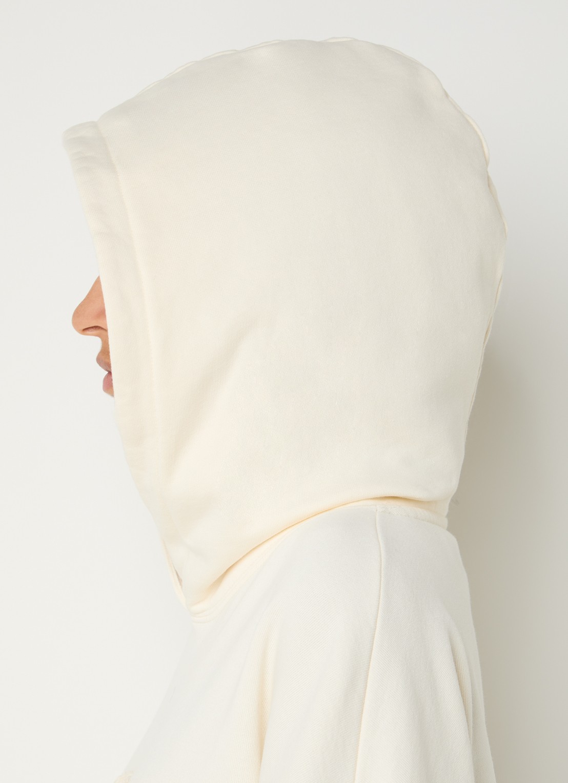 Anine Bing Harvey hoodie met logoborduring - detail 3 creme