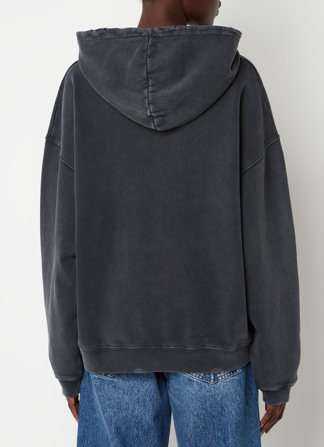 Anine Bing Harvey oversized hoodie met logoprint - achterkant 3 zwart