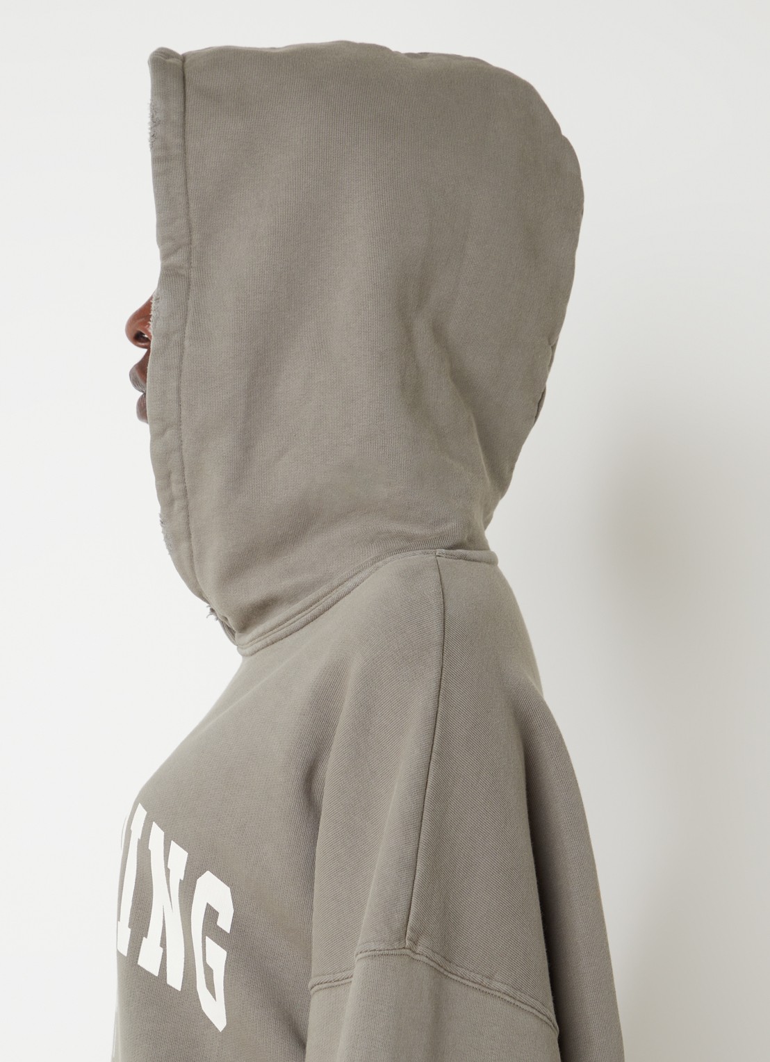 Anine Bing Harvey oversized hoodie van  katoen met logoprint - detail 2 groen