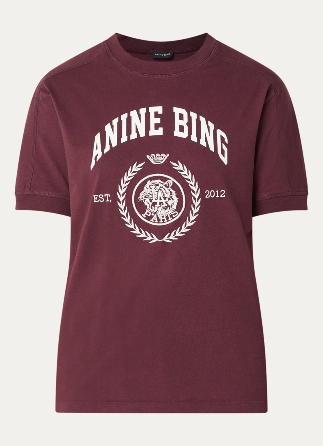 Anine Bing Jaylin T-shirt met print - voorkant bruin