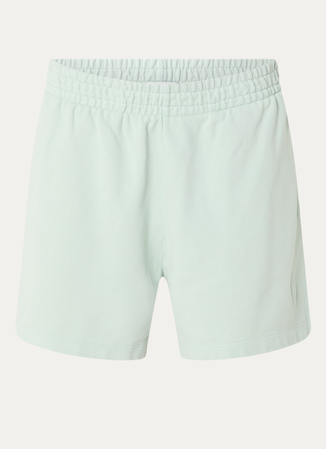 Anine Bing Kam high waist straight fit korte broek met steekzakken  - voorkant lichtgroen