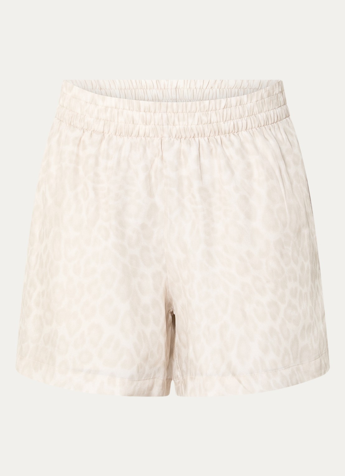 Anine Bing Kam high waist wide fit korte broek - voorkant 3 beige