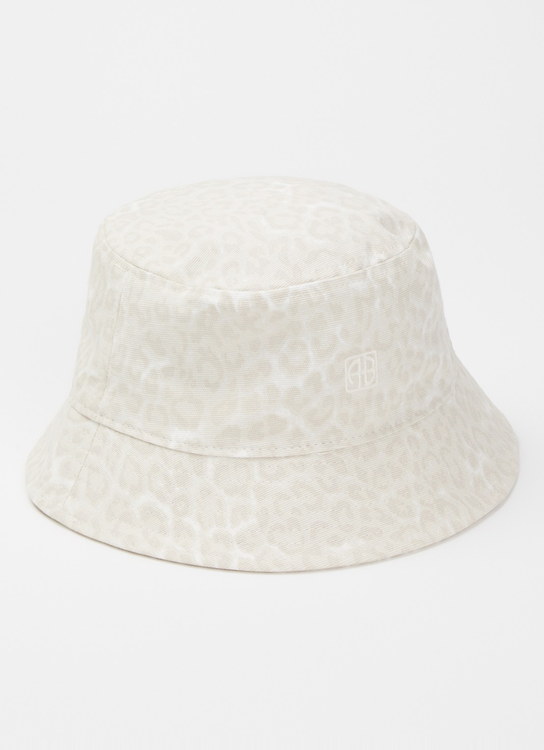 Anine Bing Nicks bucket hoed met panterprint - voorkant 2 beige