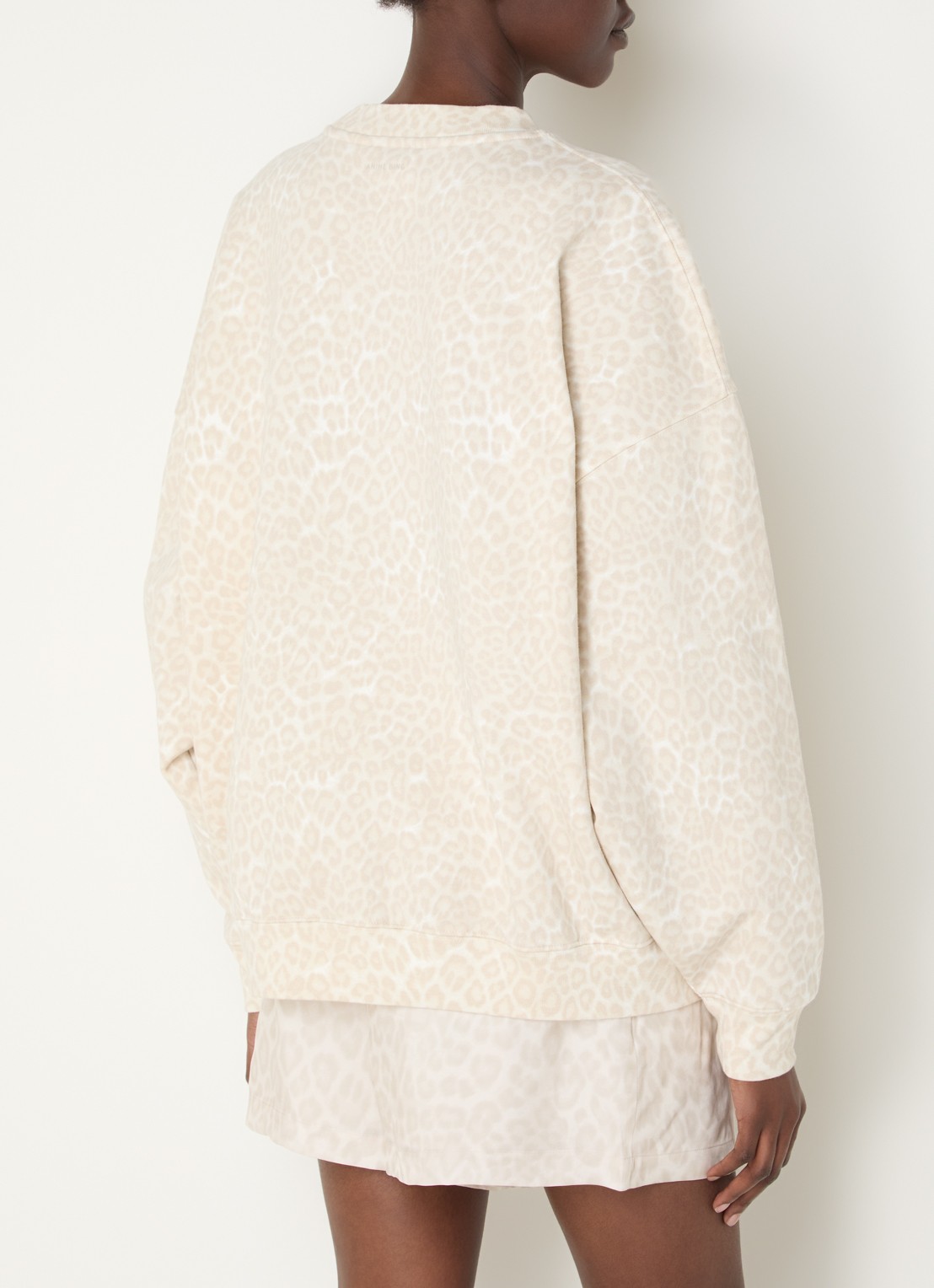 Anine Bing Sweater met panterprint - achterkant 3 beige