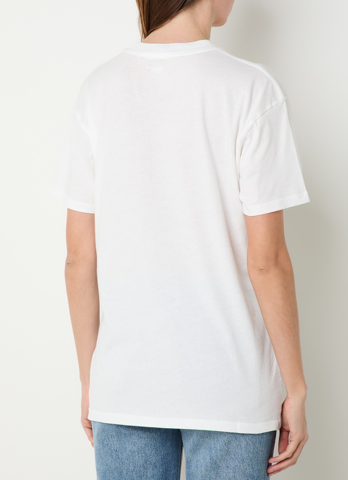 Anine Bing Walker T-shirt met logoprint - achterkant 2 gebroken wit