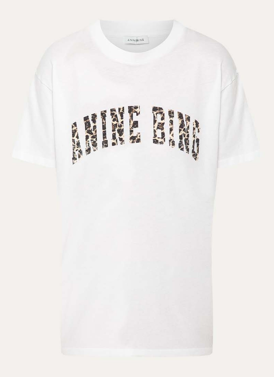 Anine Bing Walker T-shirt met logoprint - voorkant 3 gebroken wit