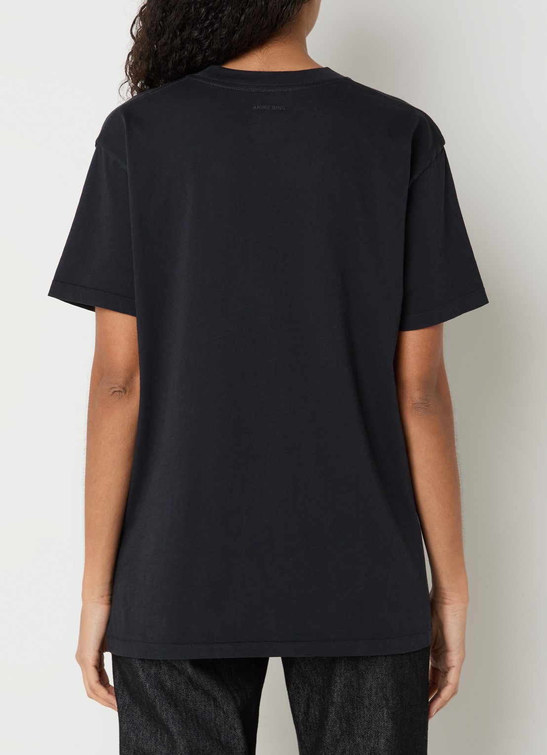 Anine Bing Walker T-shirt met logoprint - achterkant 4 antraciet