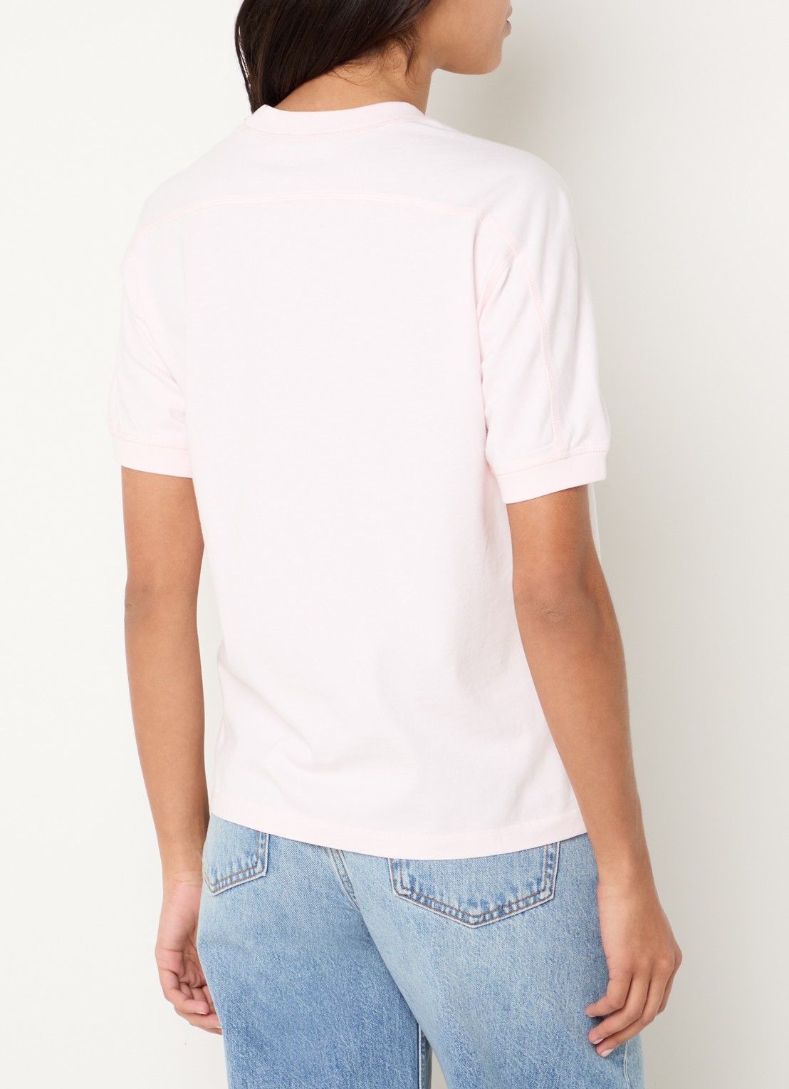 Anine Bing Walker T-shirt met logoprint - achterkant 4 lichtroze
