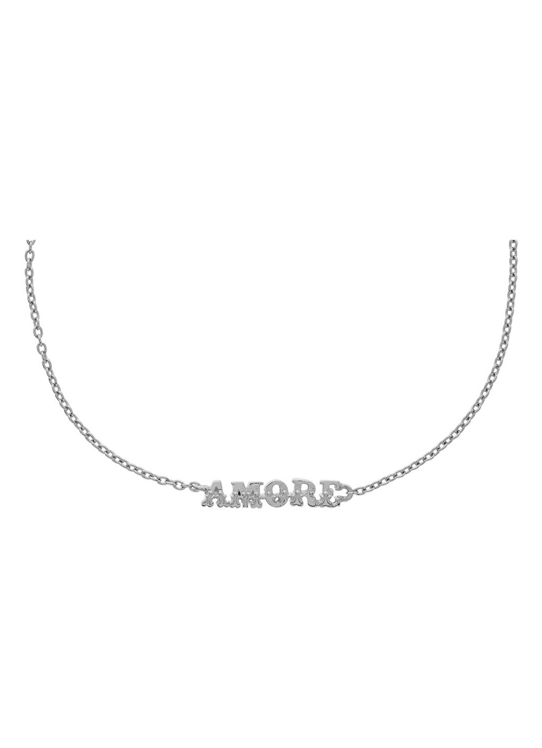 Anna + Nina Amore armband met hanger - voorkant zilver