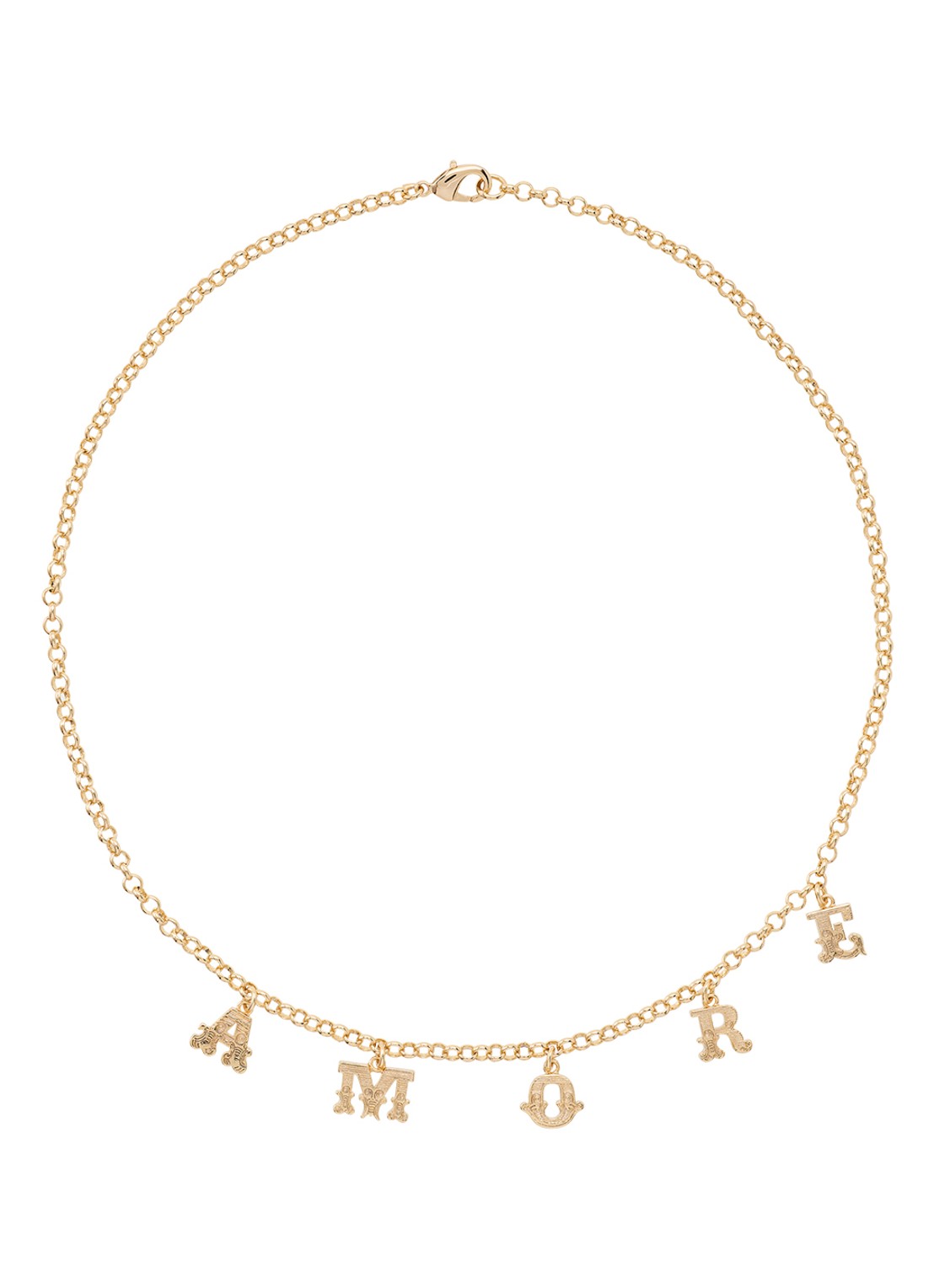 Anna + Nina Amore ketting met hanger - voorkant 7 goud