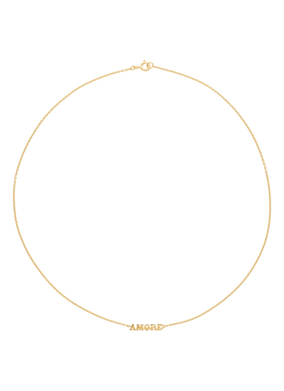 Anna + Nina Amore ketting met hanger  - voorkant 2 goud