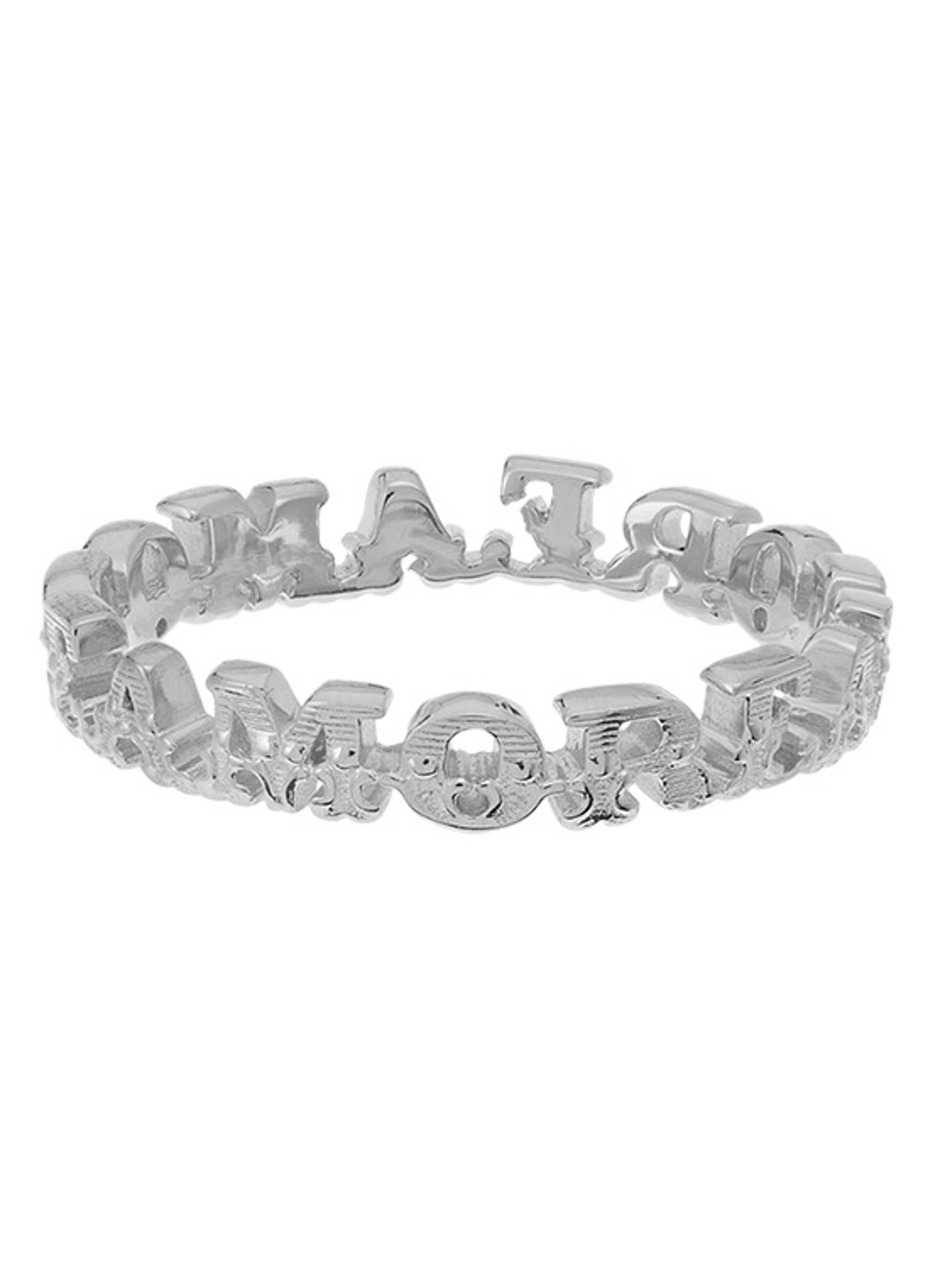 Anna + Nina Amore ring - voorkant zilver
