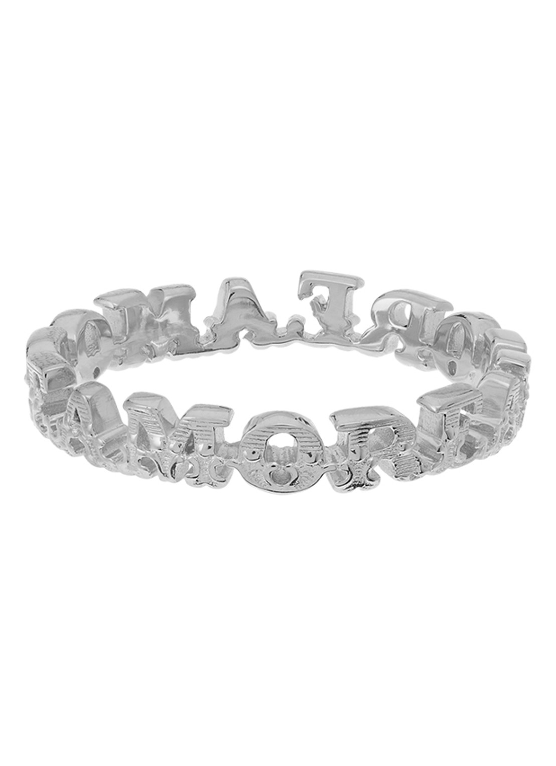 Anna + Nina Amore ring - voorkant zilver