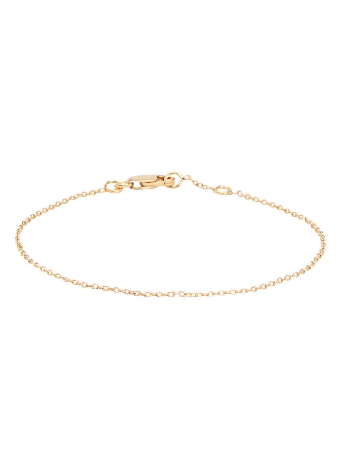 Anna + Nina Anchor armband verguld - voorkant goud