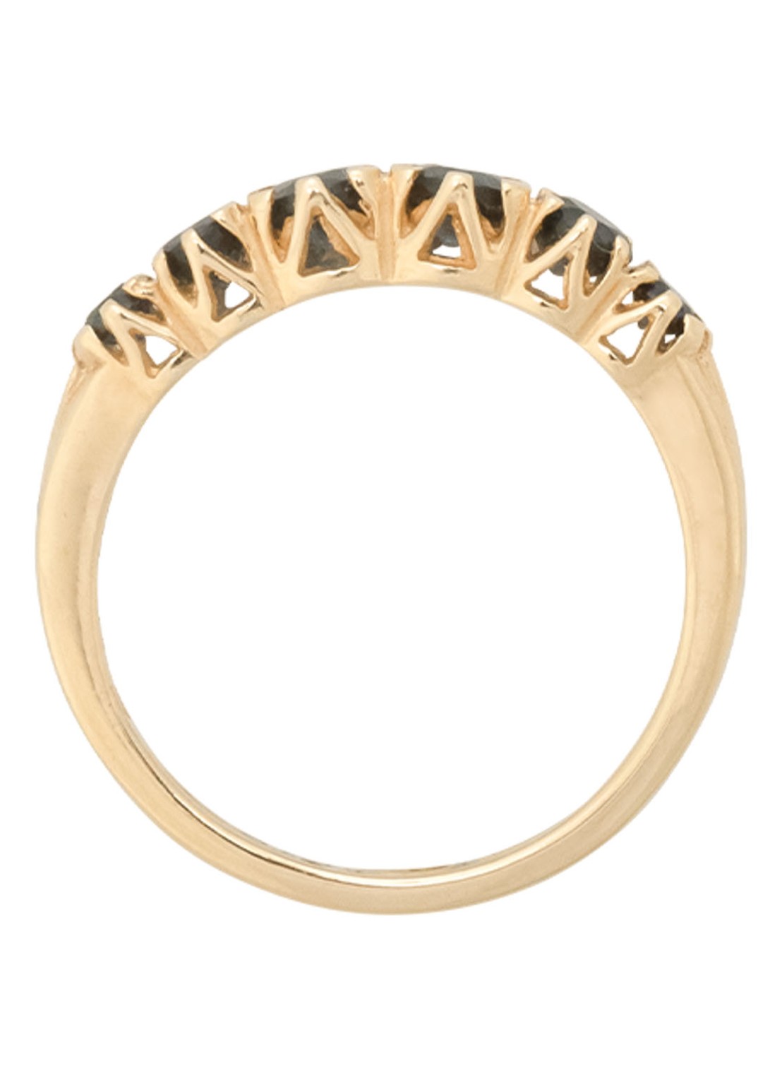 Anna + Nina Anna ring van 14 karaat geelgoud met saffier - detail 3 geelgoud