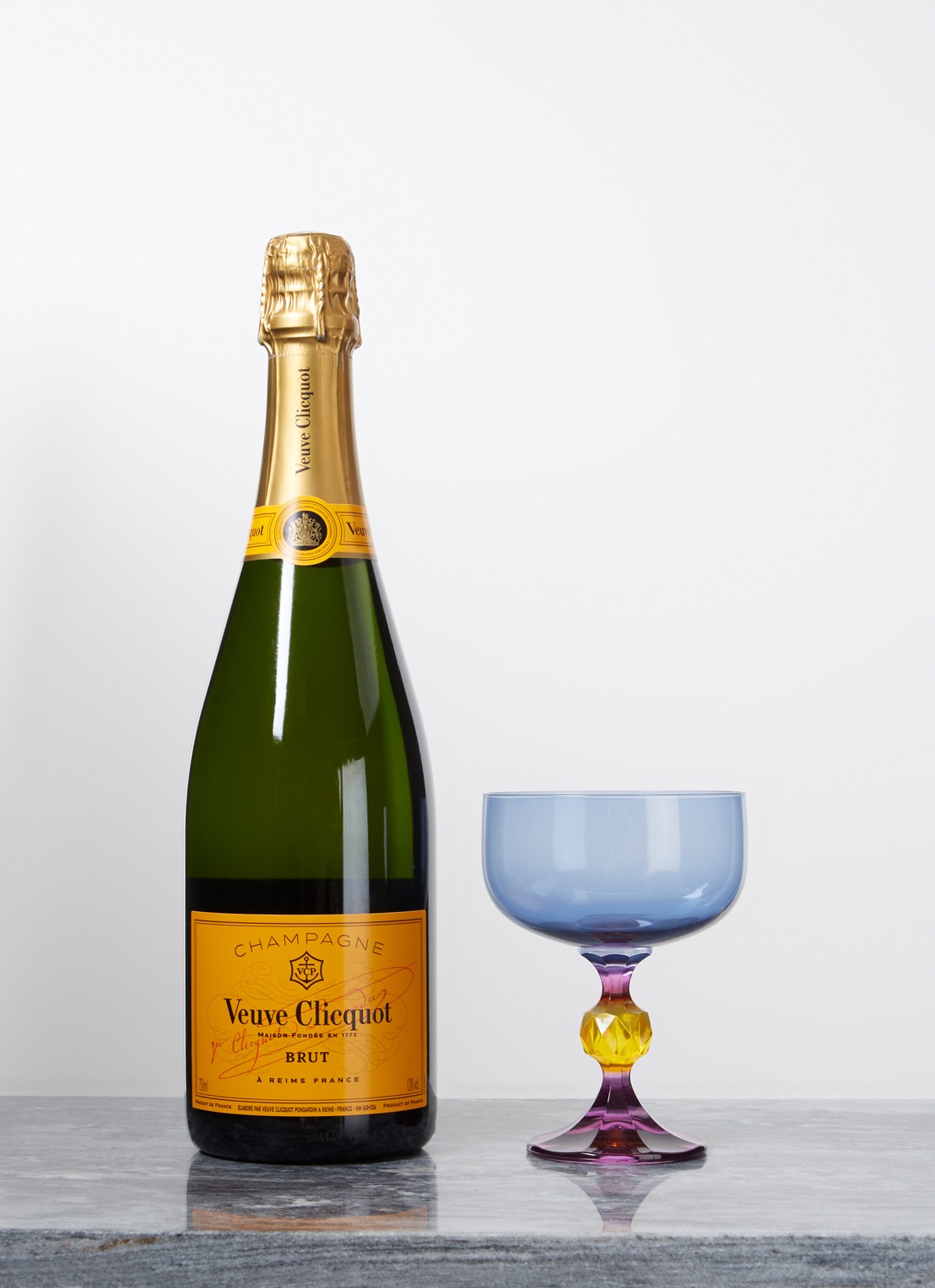 Anna + Nina Bliss cocktailglas - voorkant 3 multicolor
