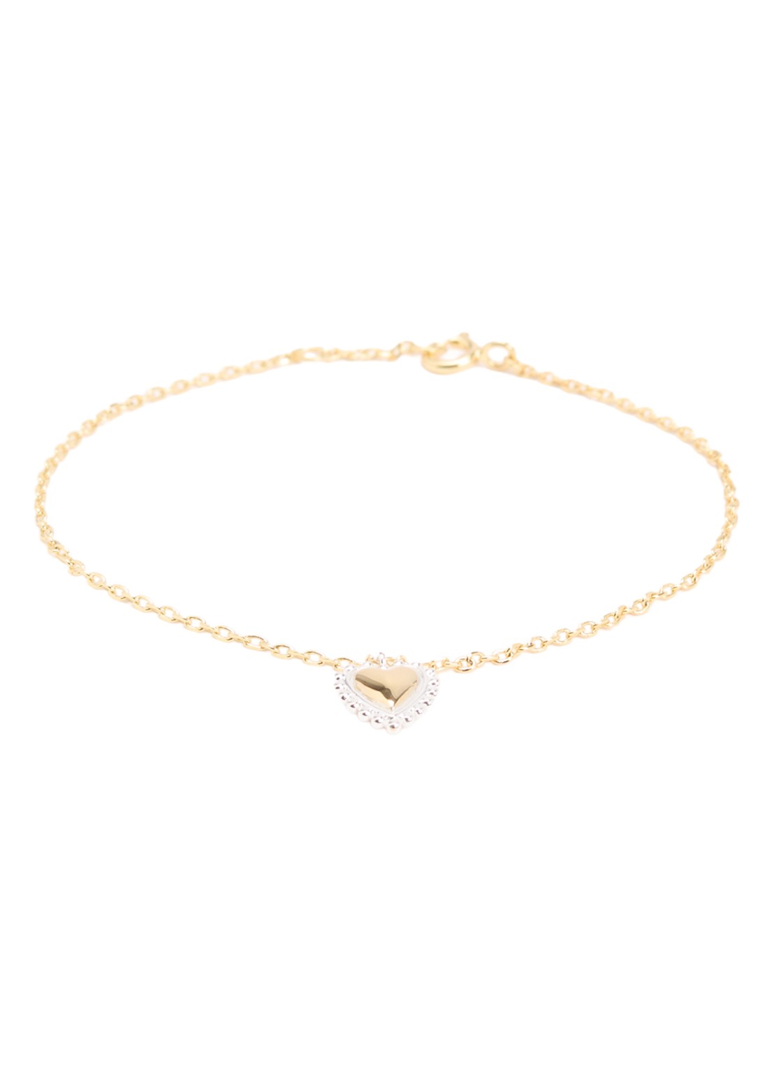 Anna + Nina Bravery Heart armband verguld - voorkant goud
