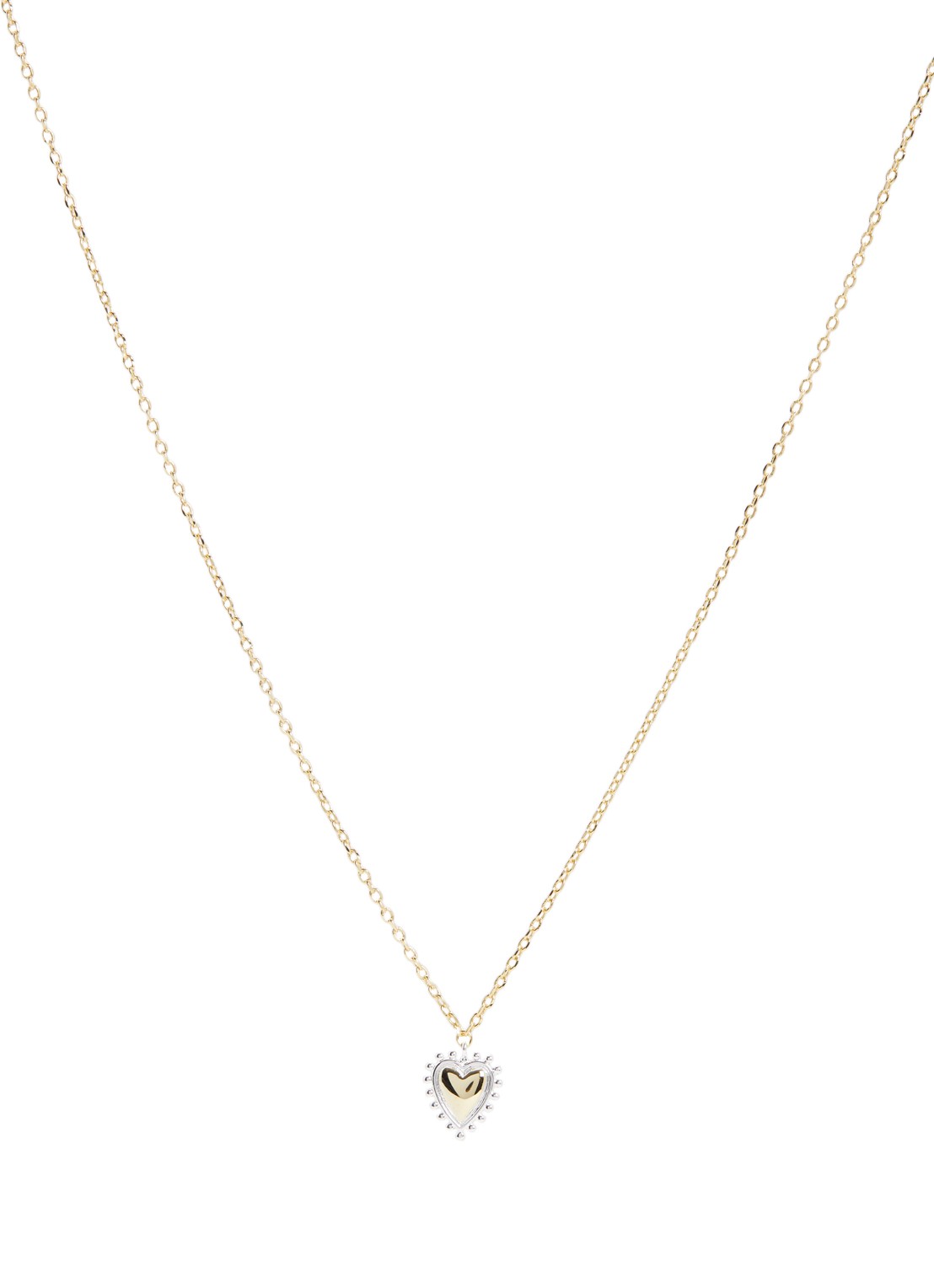 Anna + Nina Bravery Heart ketting  - voorkant goud