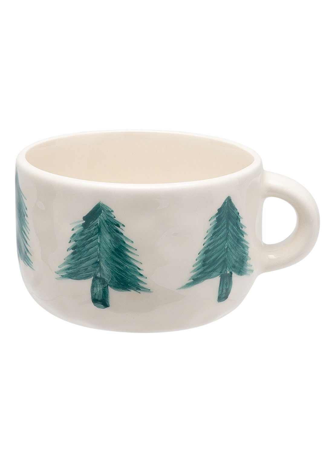 Anna + Nina Christmas Forest mok 40 cl - voorkant gebroken wit