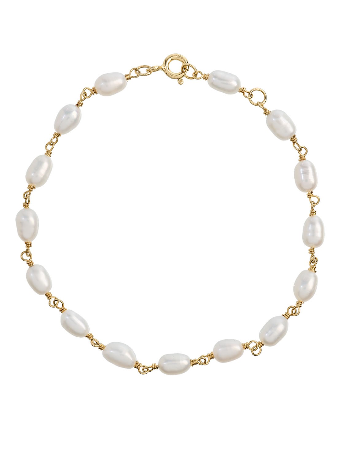 Anna + Nina Clutching Pearls armband verguld  - detail 2 goud