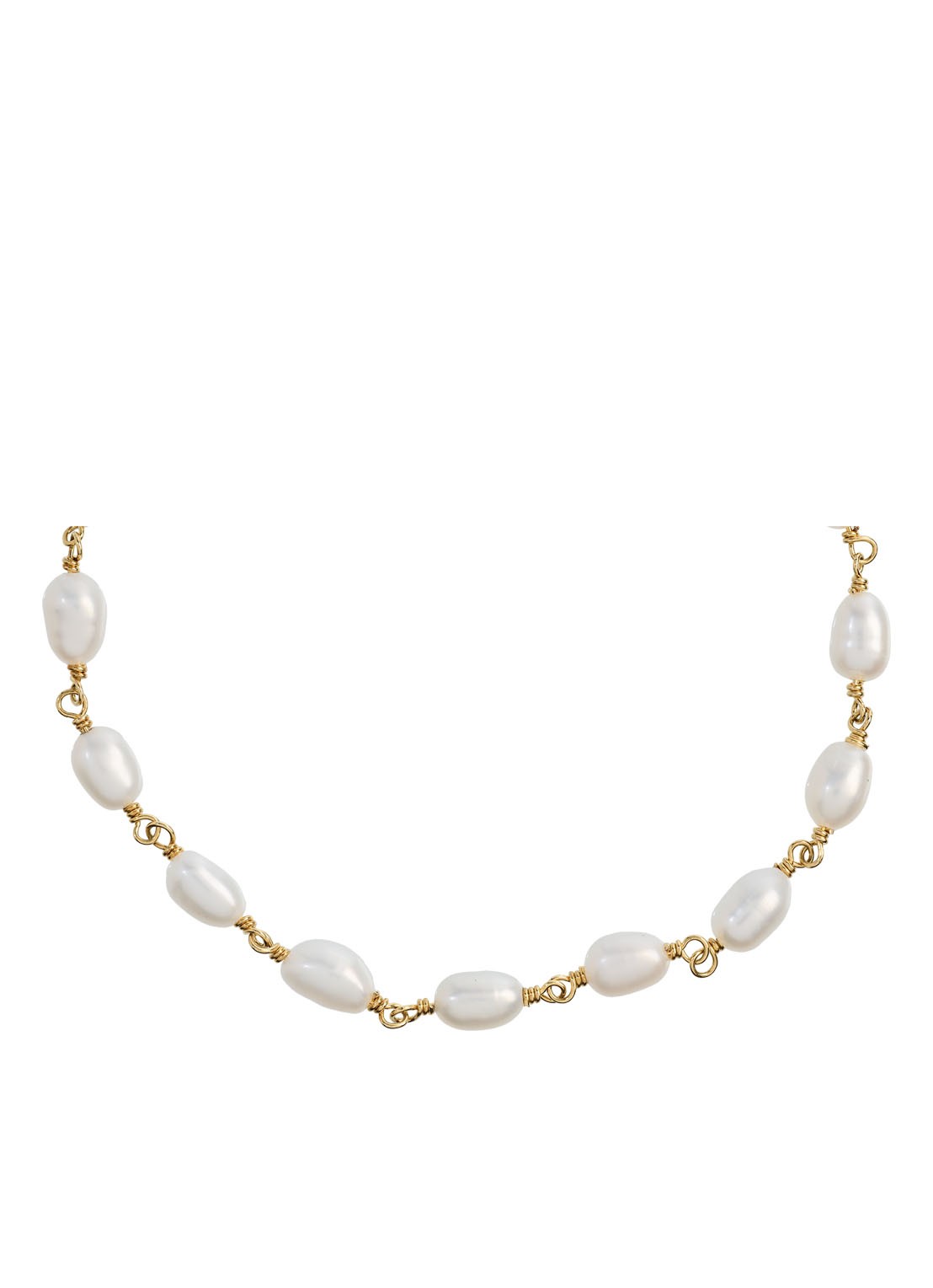 Anna + Nina Clutching Pearls armband verguld  - voorkant 3 goud
