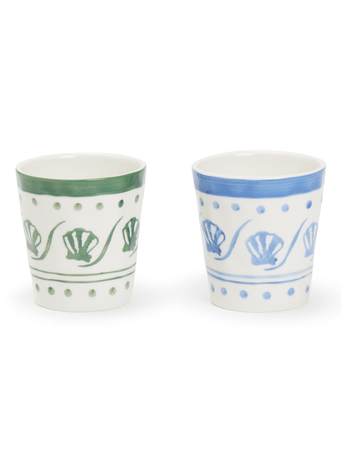 Anna + Nina Coastal Charm kopje 20 cl set van 2 - voorkant gebroken wit