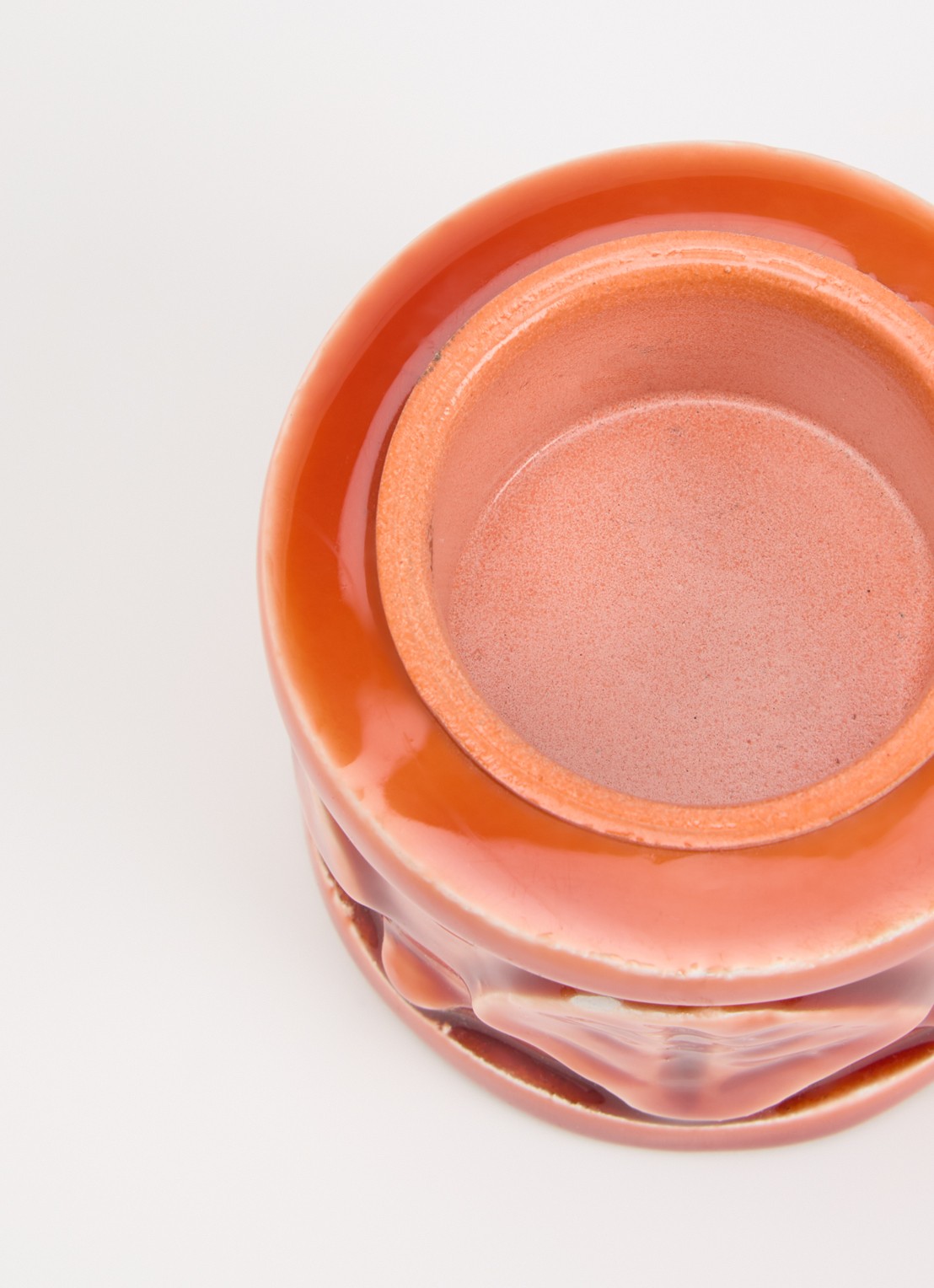 Anna + Nina Coral Shell waxinelichthouder 6 cm - detail koraalrood