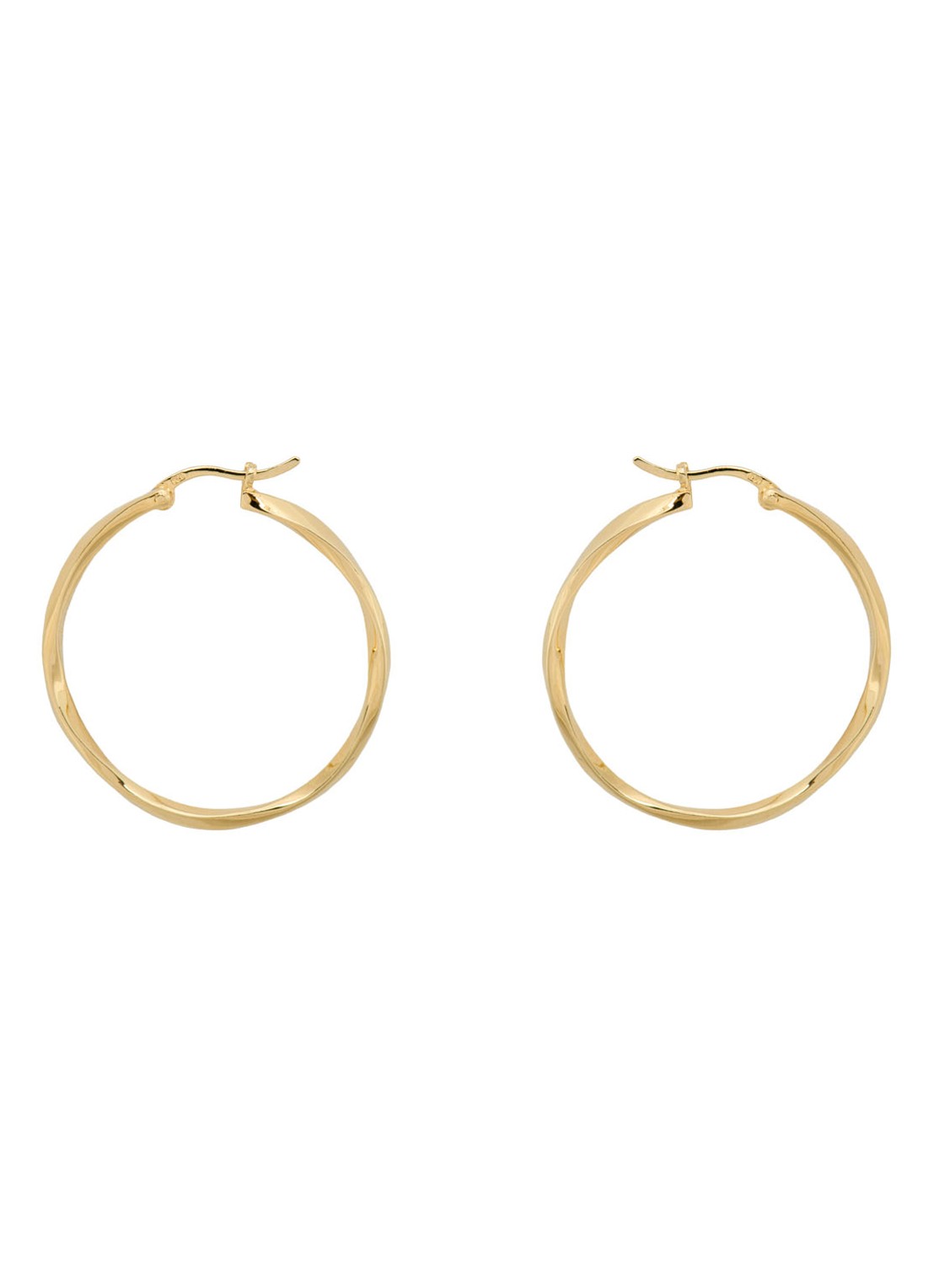 Anna + Nina Dazzling Hoop oorringen verguld - voorkant 2 goud
