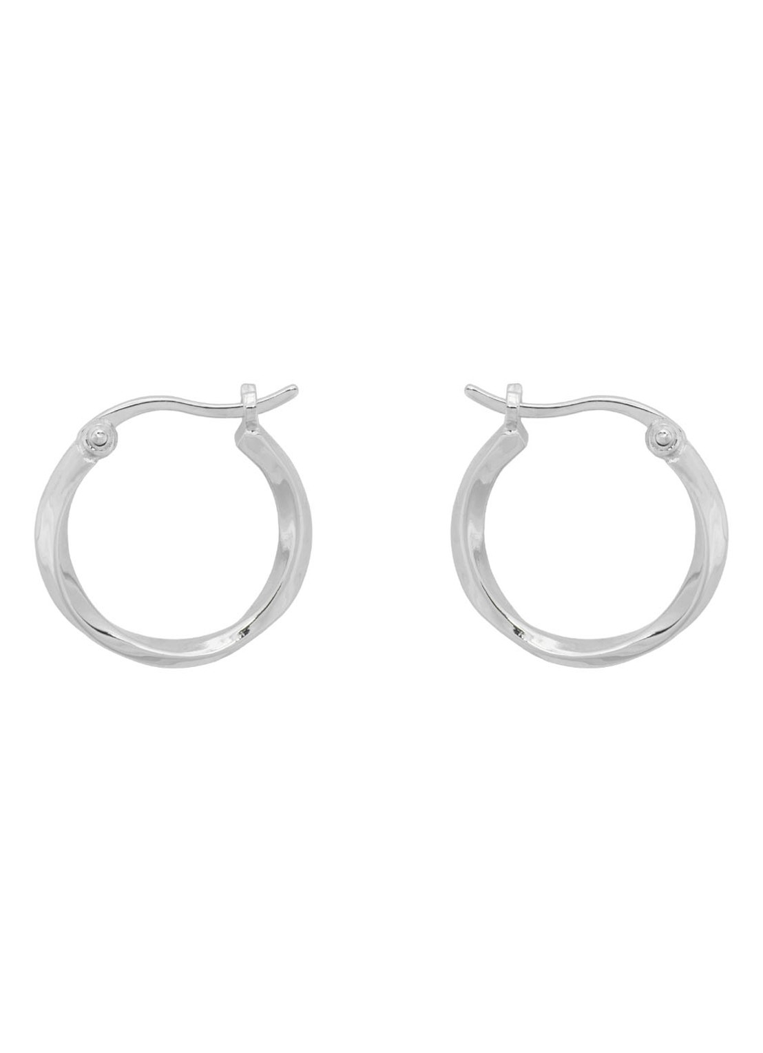Anna + Nina Dazzling Ring oorringen van zilver - voorkant zilver