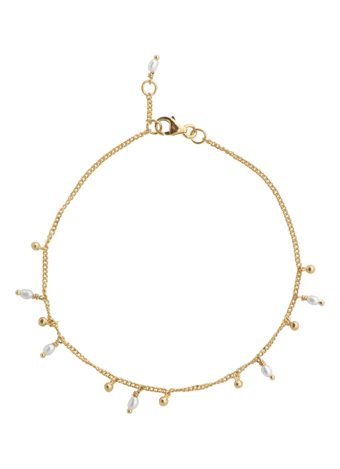 Anna + Nina Dust armband verguld - voorkant goud