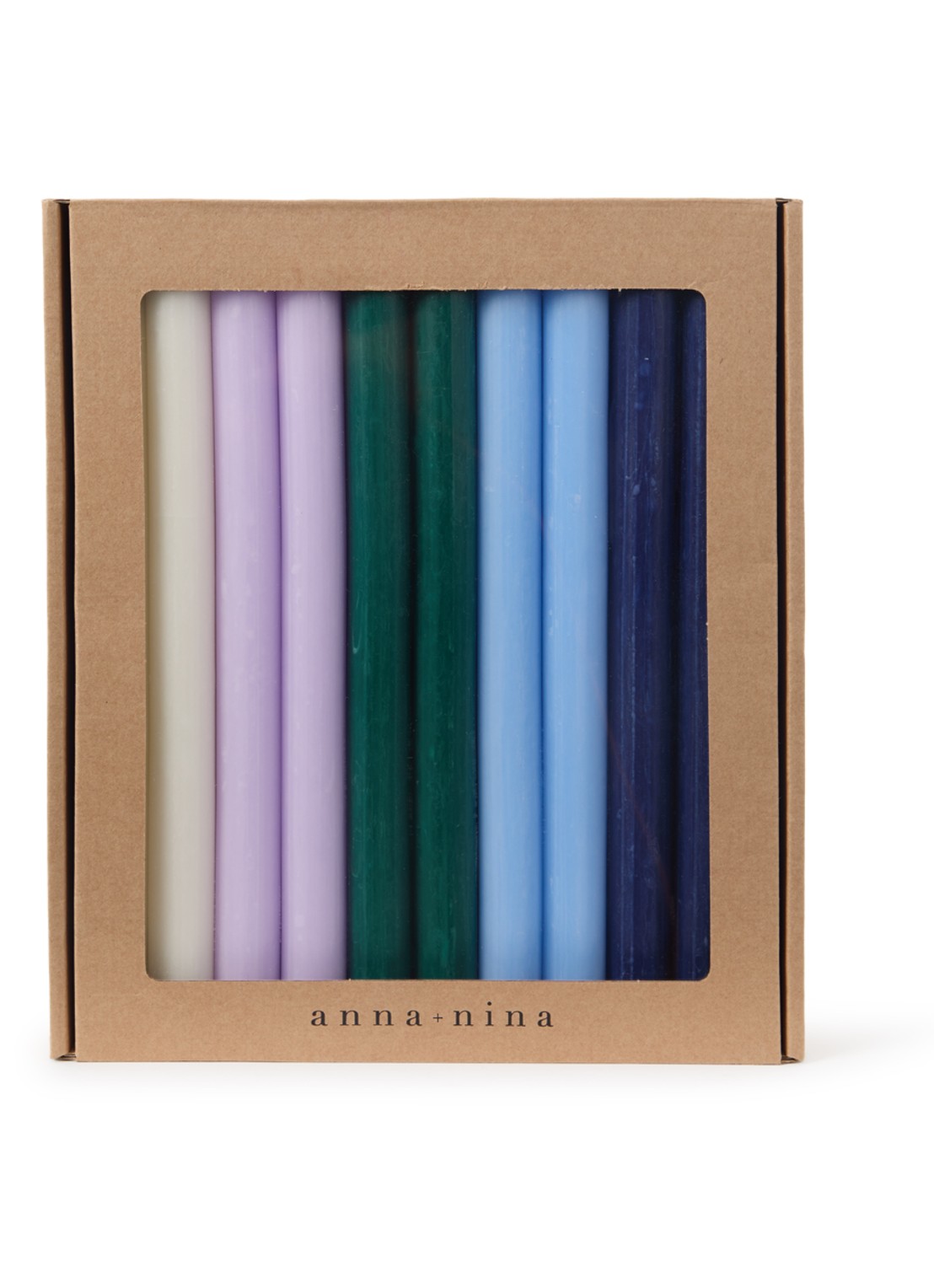 Anna + Nina Fall Picknick kaars set van 20 - voorkant multicolor