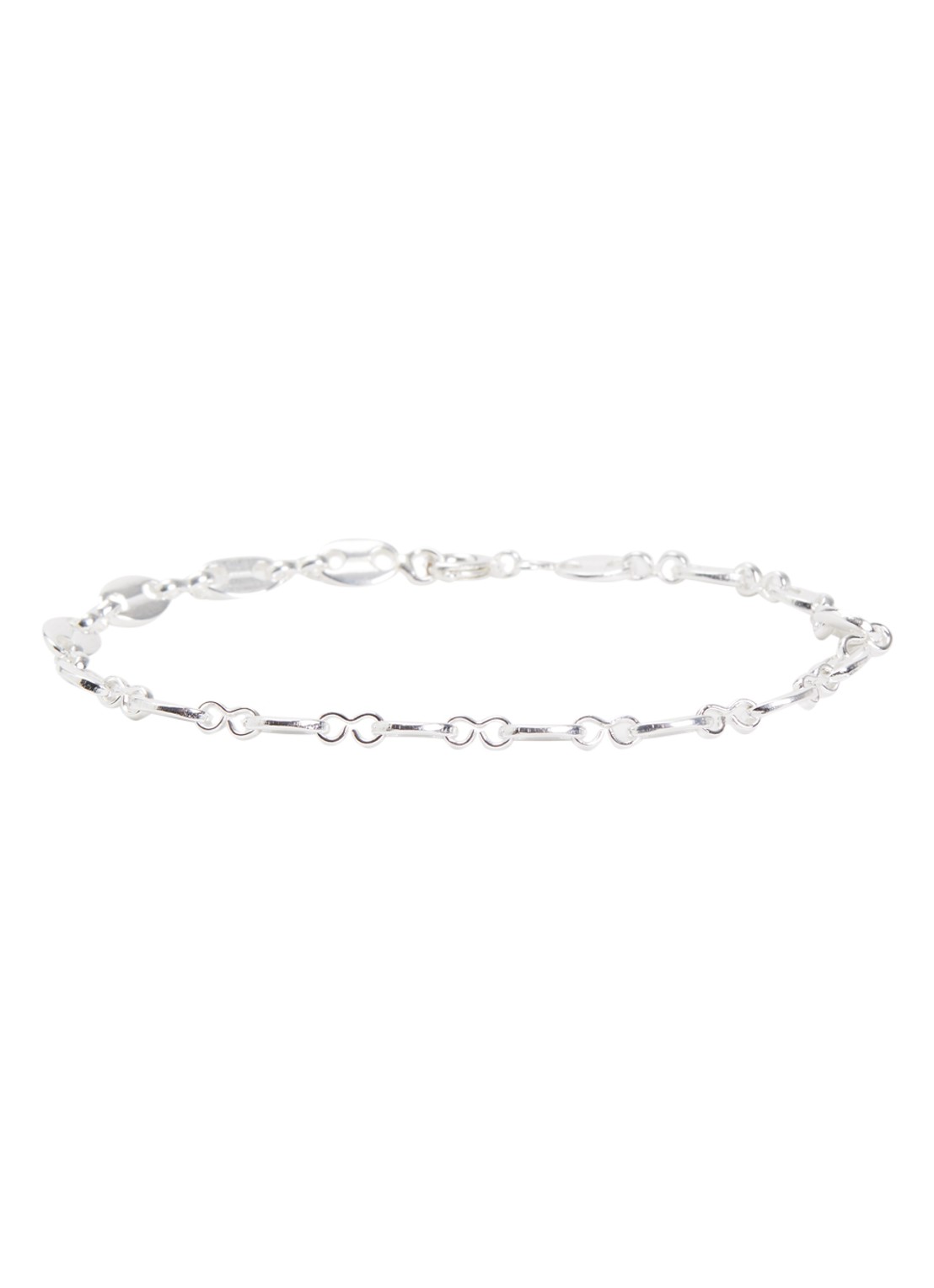 Anna + Nina Fine Coffee Bean armband verguld - voorkant 2 zilver